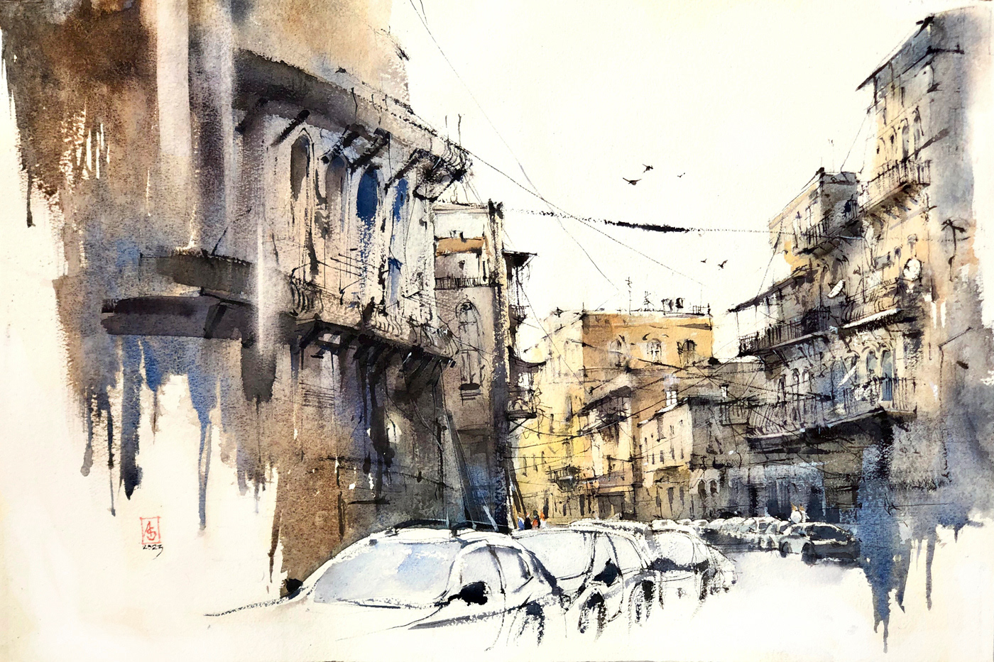 Old Haifa, 56x38 cm, sold