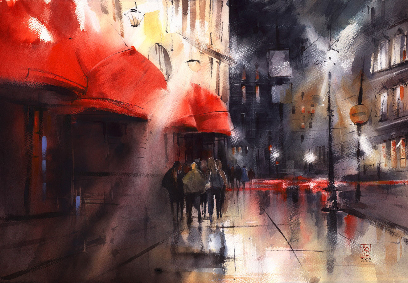 Color of The Night, 56x38 cm, available