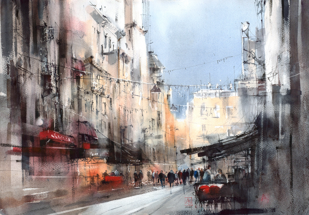 Color of Rain, 56x38 cm, available