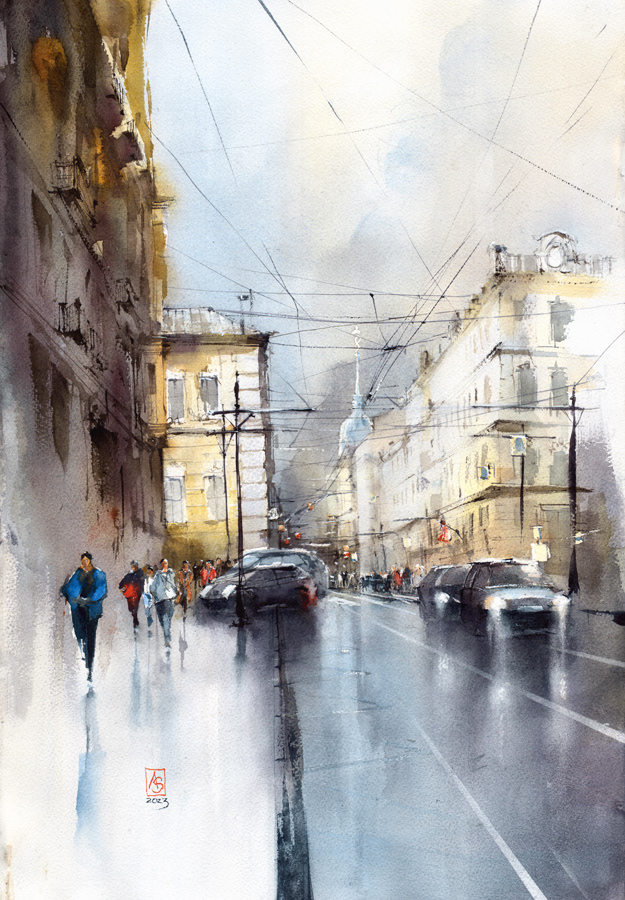 Scent of Rain, 38x56 cm, available