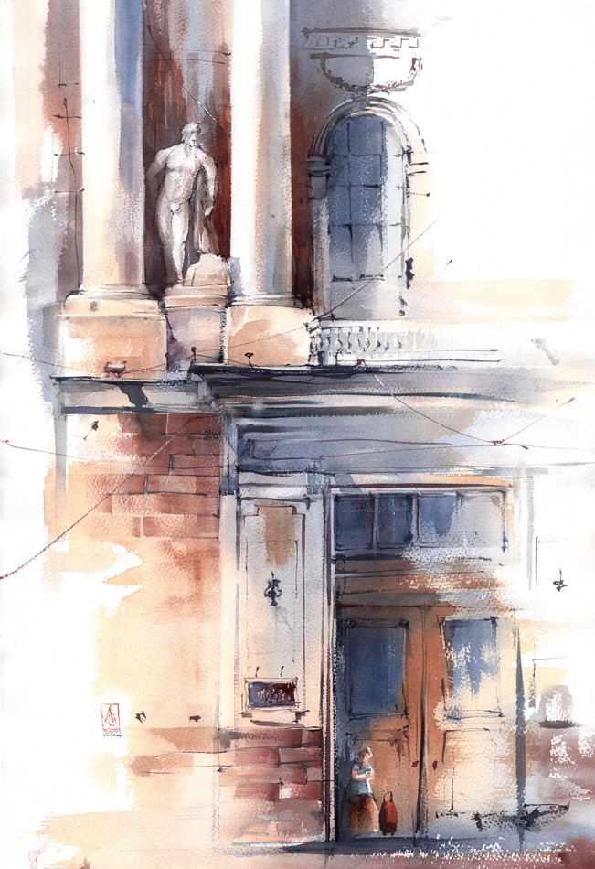 Who's That At The Door, 38x56 cm, available