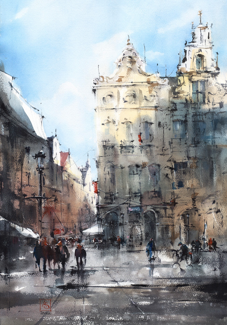 In the Shaow,, 38x56 cm, sold