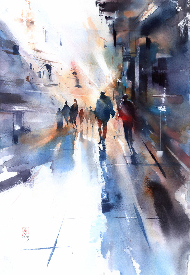 Follow Me, 38x56 cm, available