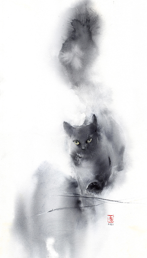 Dark Knight, 38x56 cm, sold