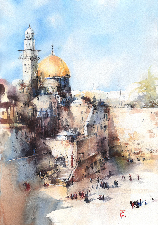 Under Blue Sky, 38x56 cm, sold