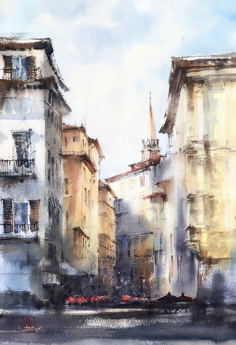 Firenza Afternoon, 38x56 cm, sold