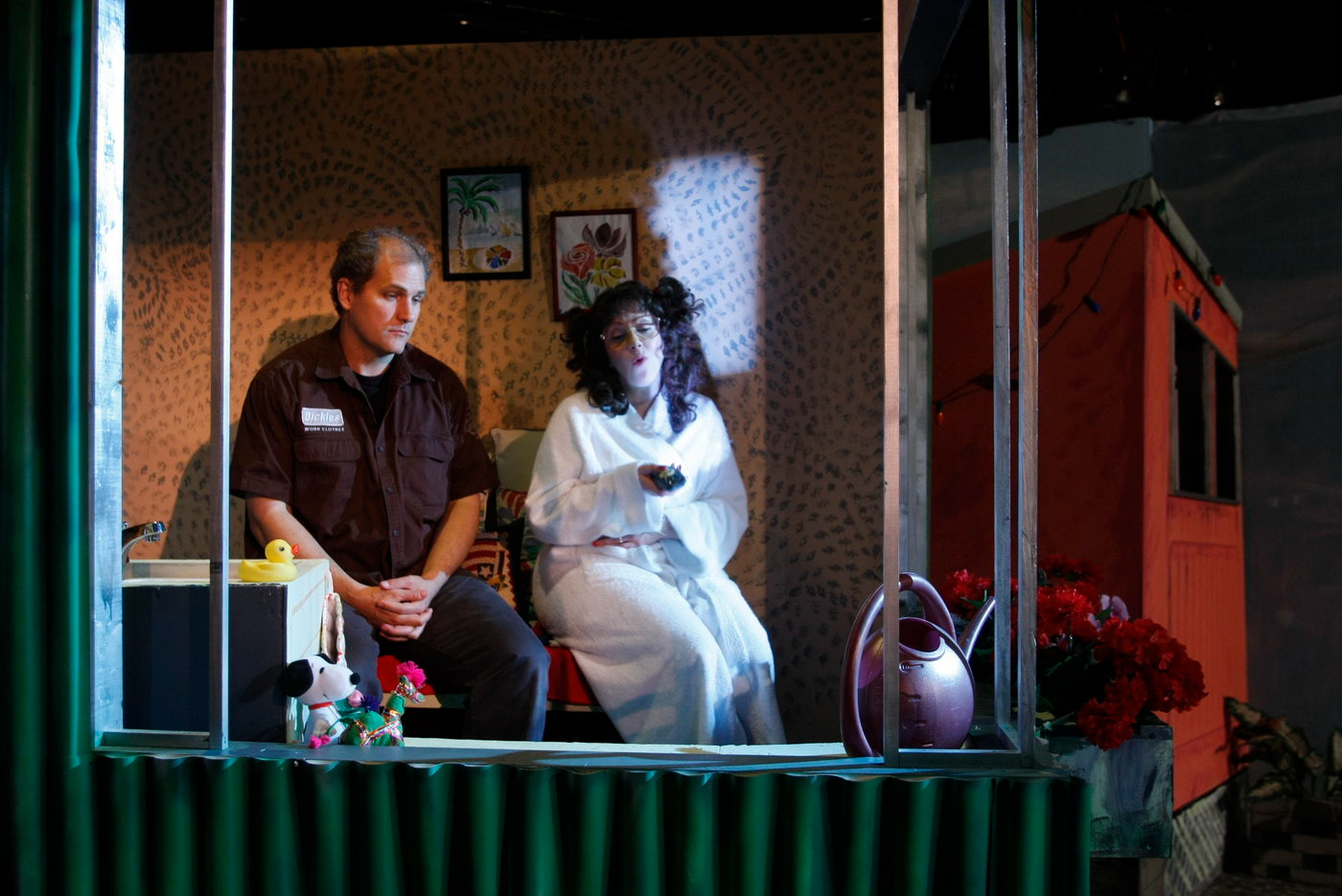 Jeannie stuck in her trailer.