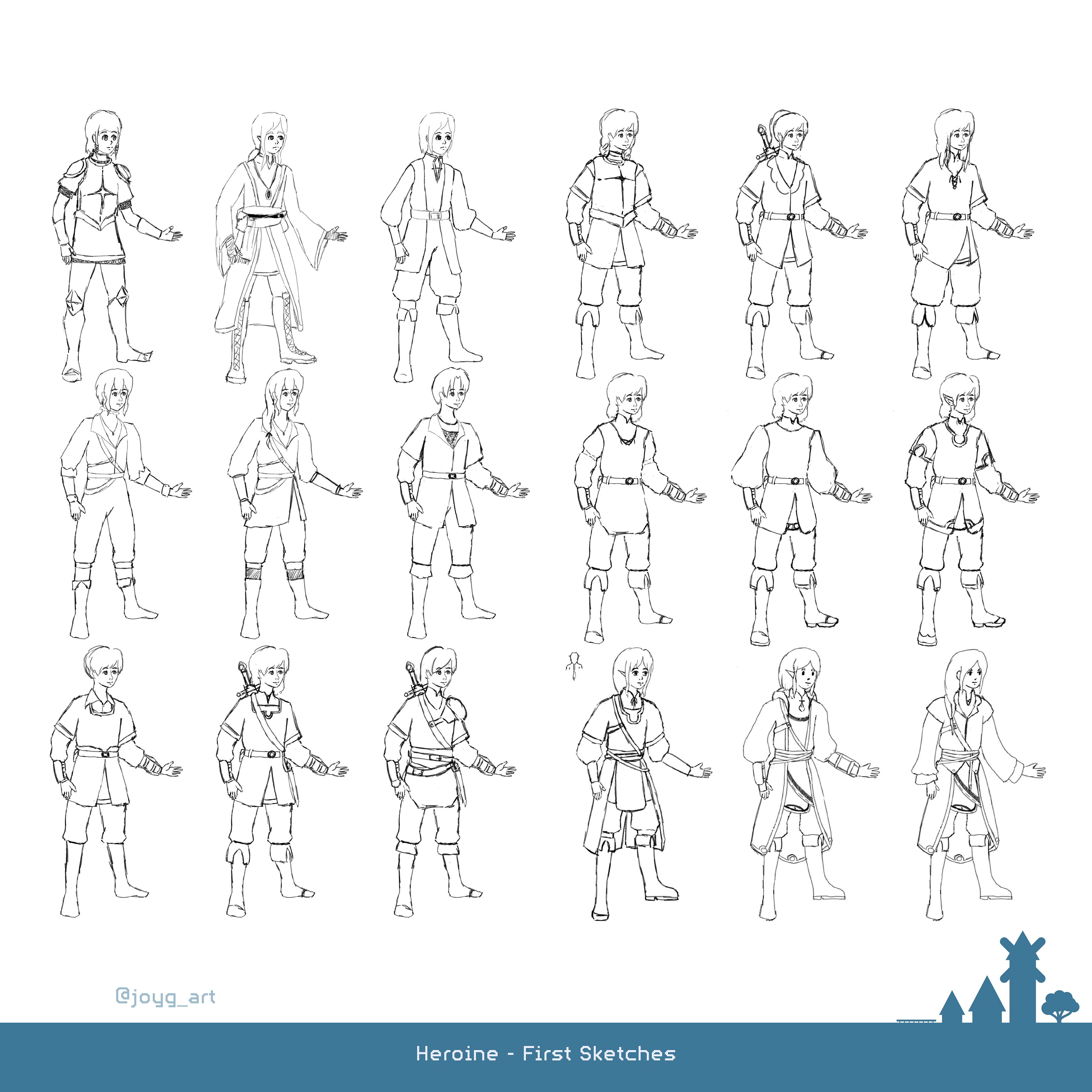 At the start the hero should have a genderfluid look to better represent the various players. 