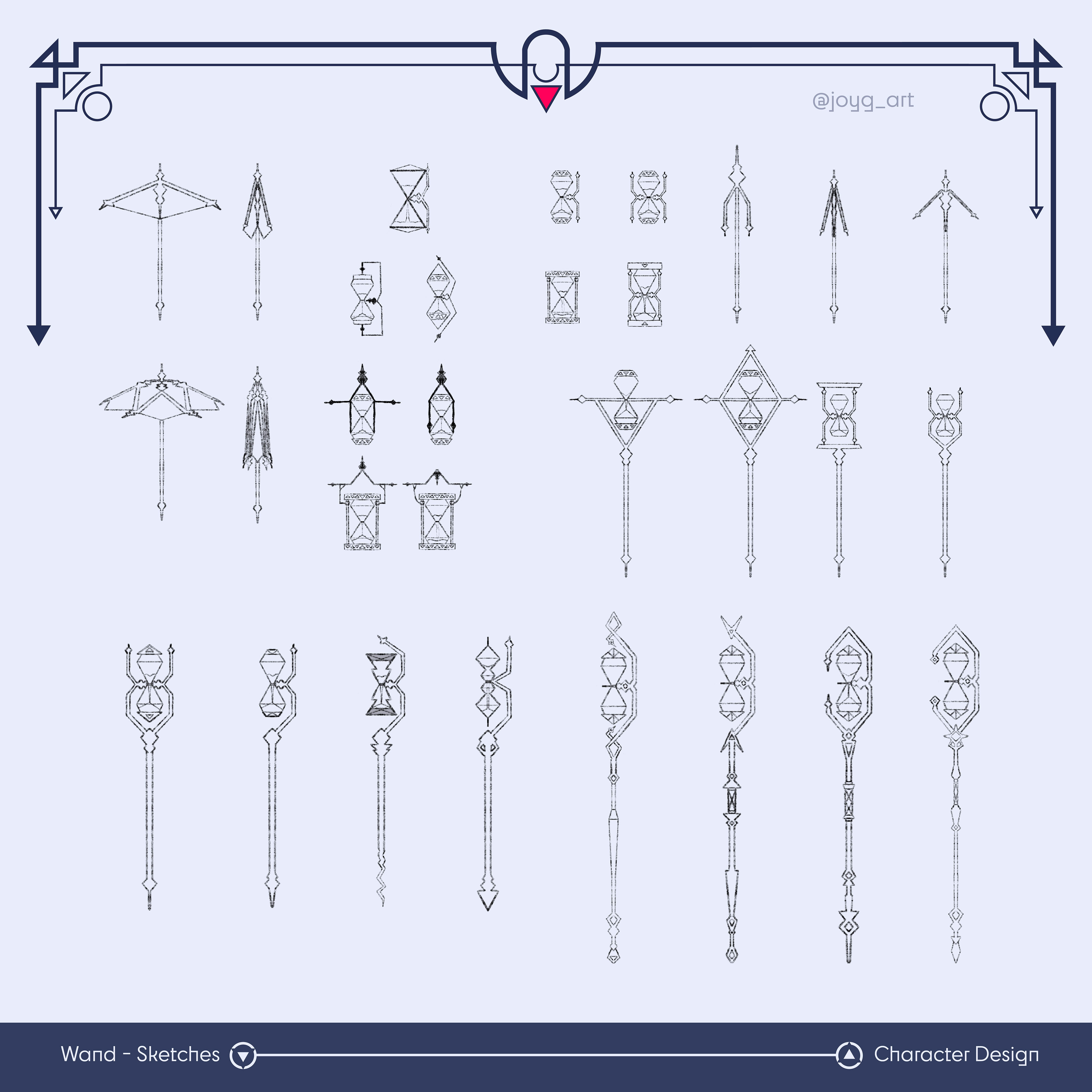 Sketches for her magic wand