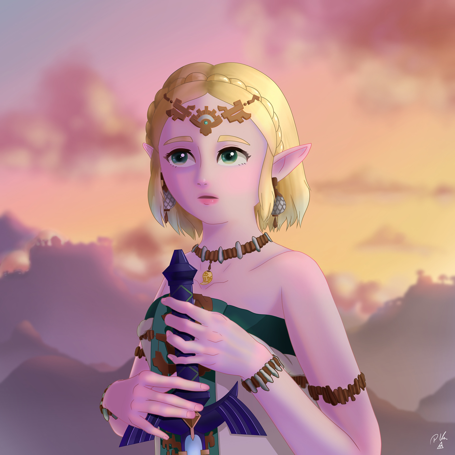 Princess Zelda - The Legend of Zelda: Tears of the Kingdom Fanart  [Clip Studio Paint Pro | Private work | 2023/2024]