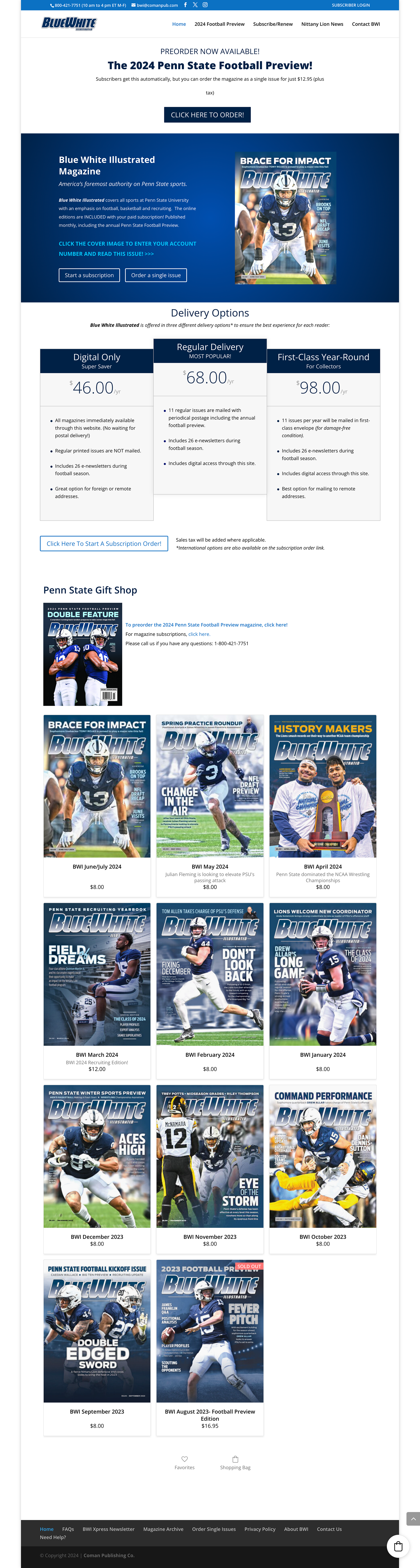 Blue White Illustrated