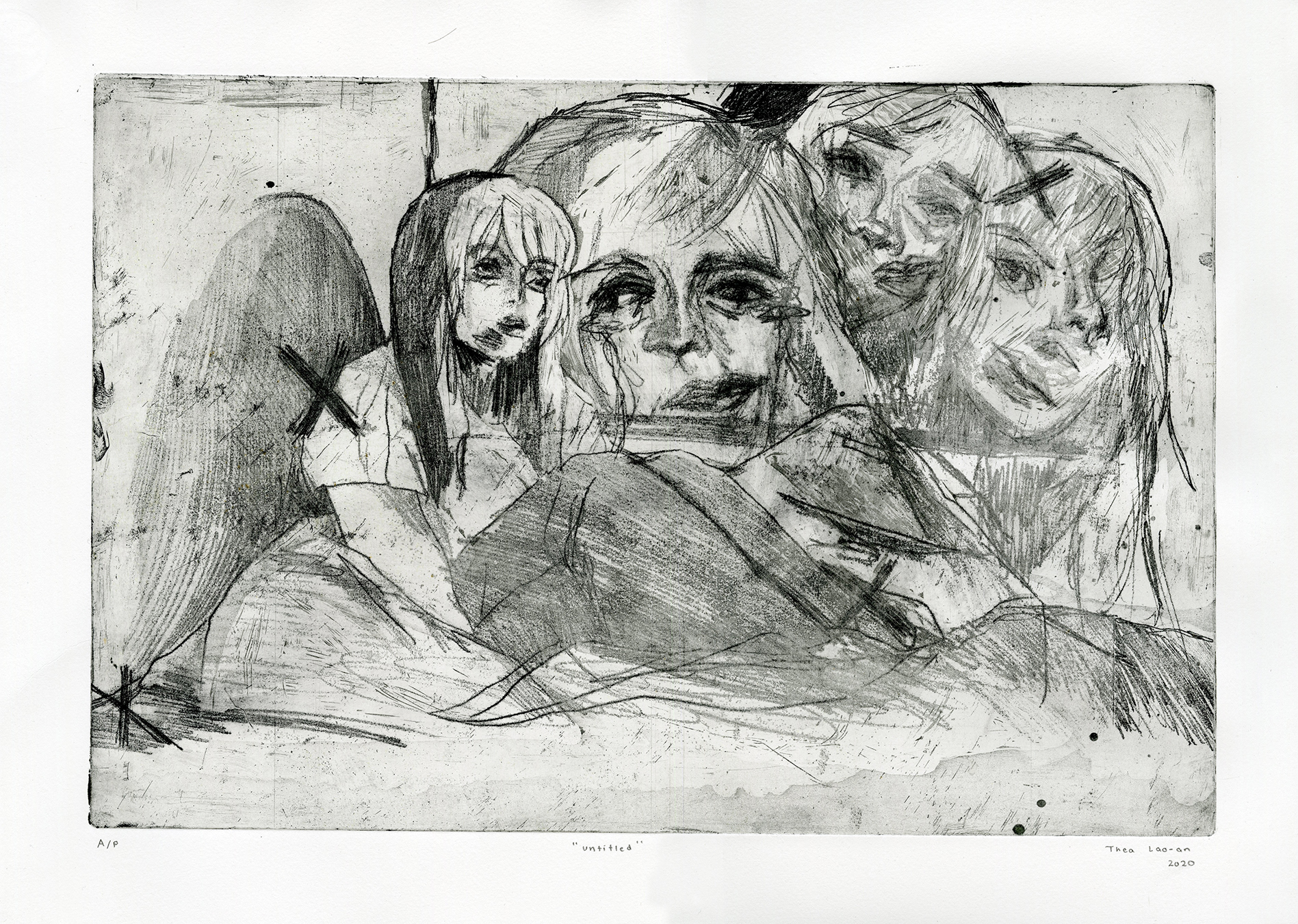 "untitled", softground/aquatint/etching, 2020