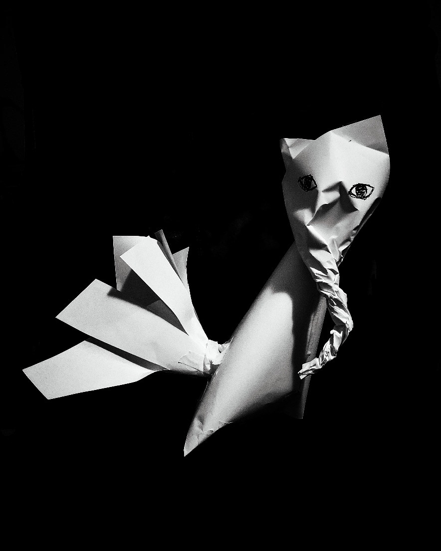 "untitled", paper sculpture and digital, 2020