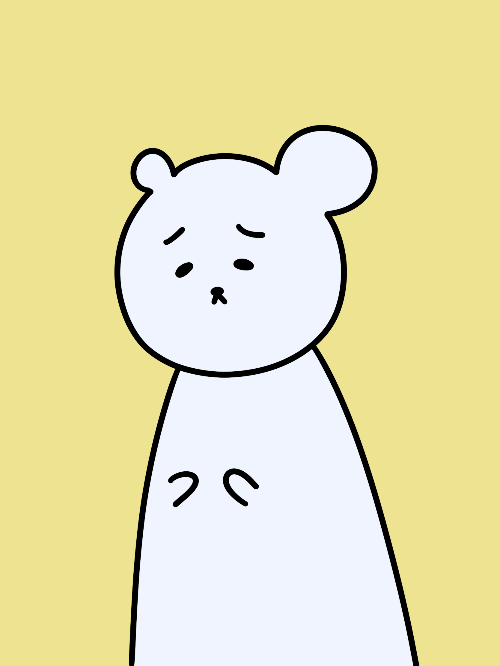 "bear with one small ear", digital, 2022
