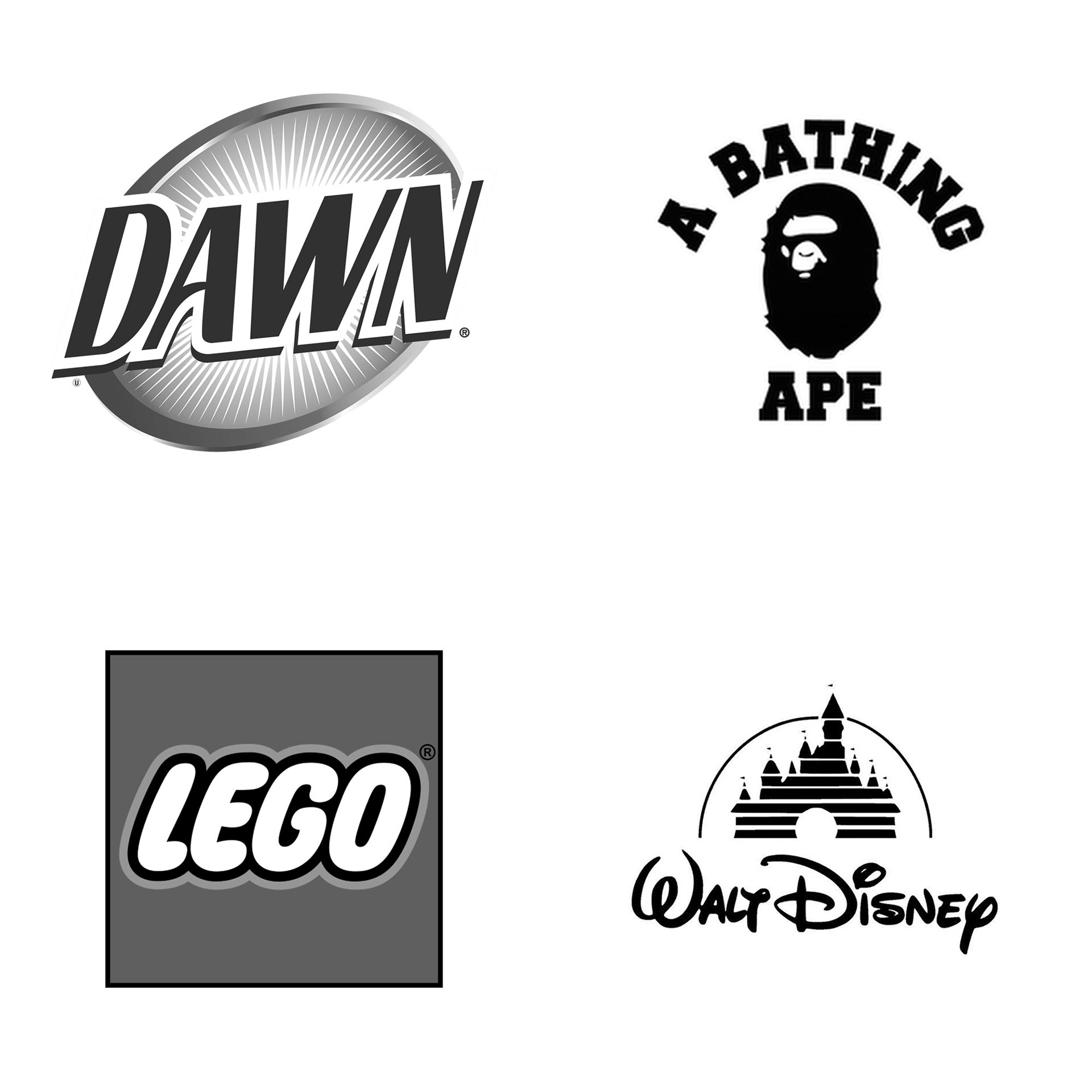 DAWN x Minecraft, A Bathing Ape x Minecraft, LEGO x Minecraft, Walt Disney x Minecraft