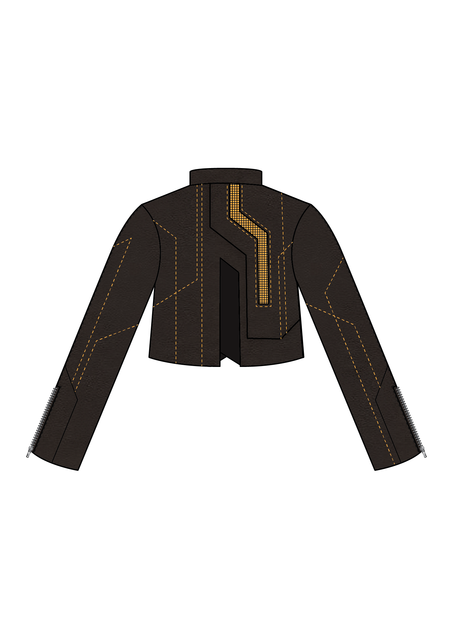 Leather Jacket Technical Back
