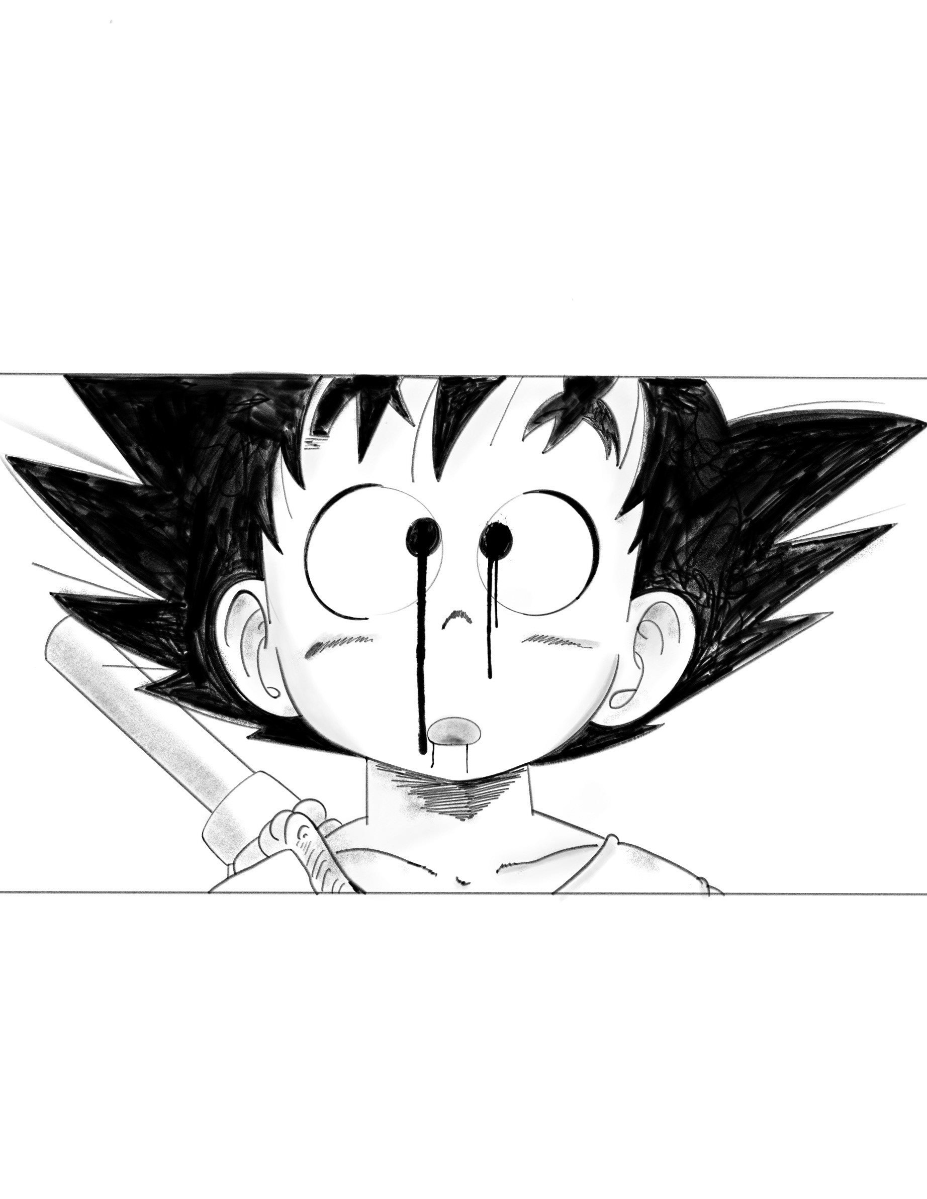 Young Goku Eyes Bleed
