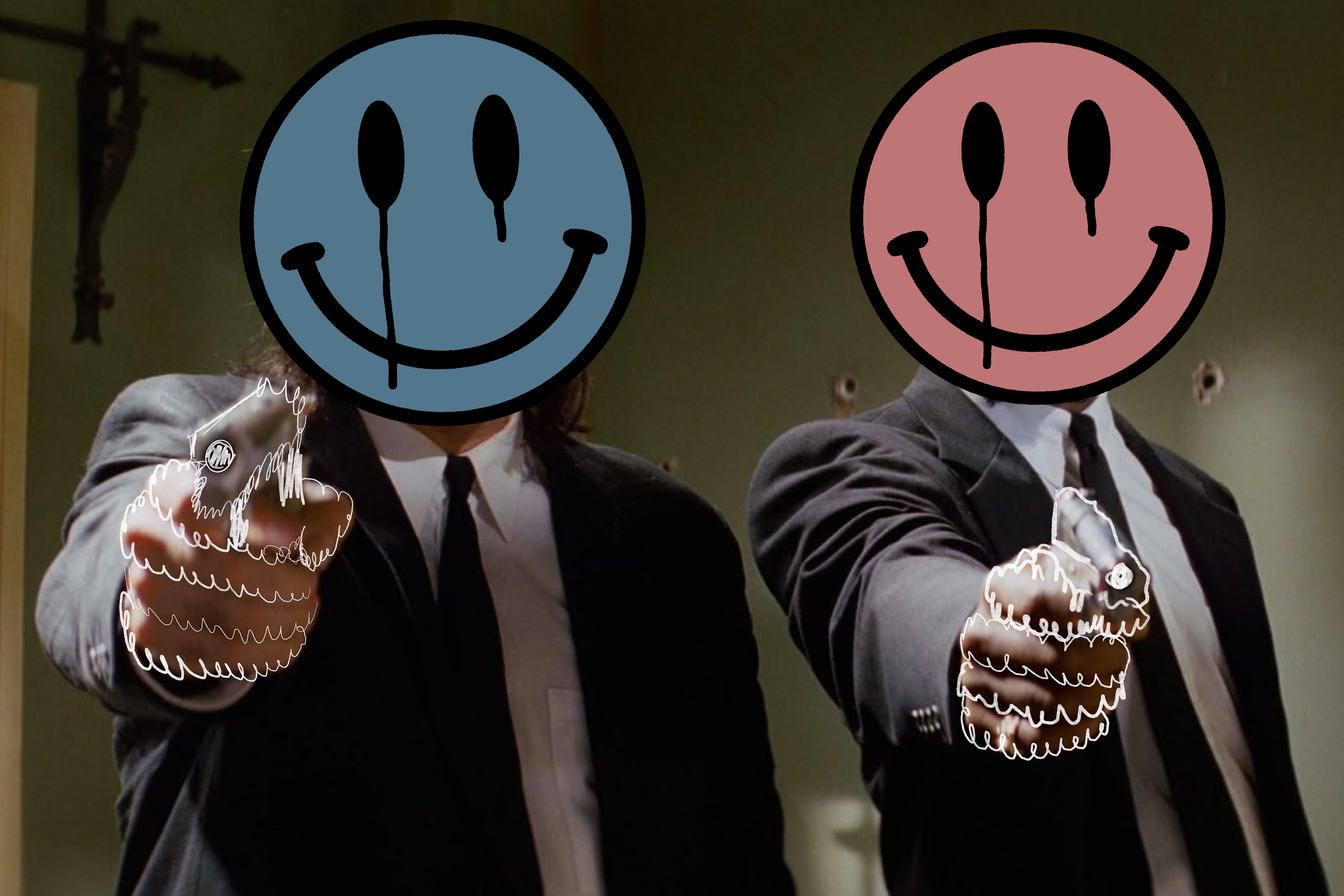 Jules and Vincent Smiles Interrogation