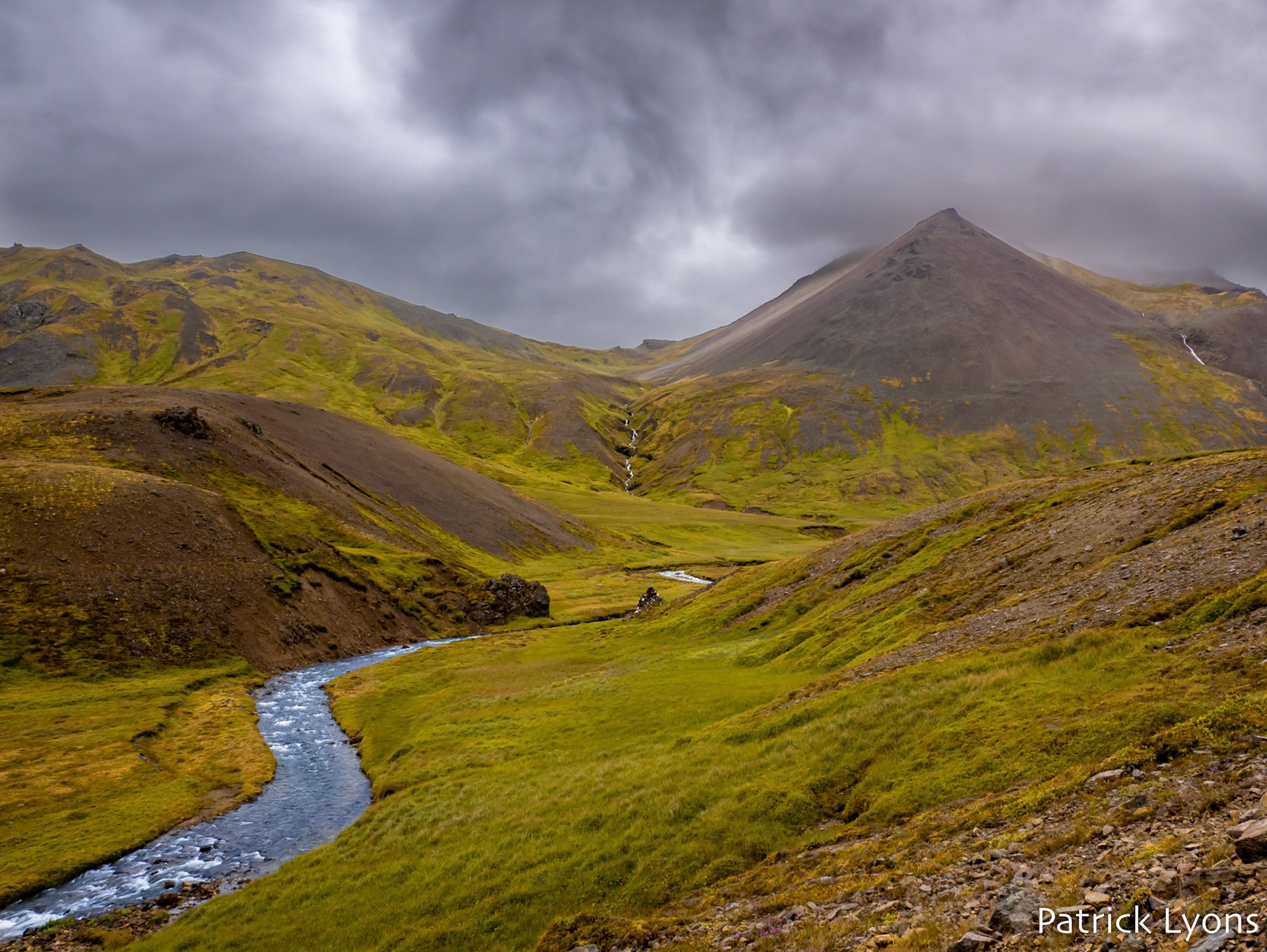 River and mountains in the East Fjords of Iceland