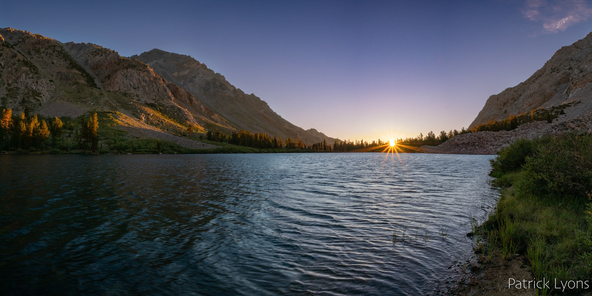 Panorama of Horton Lake in Inyo National Forest