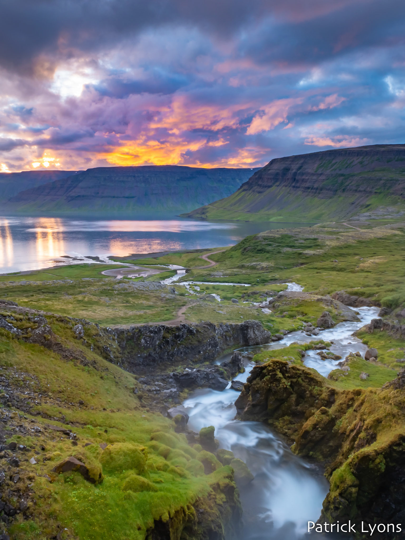 Dynjandi waterfall in West Fjordlands of Iceland