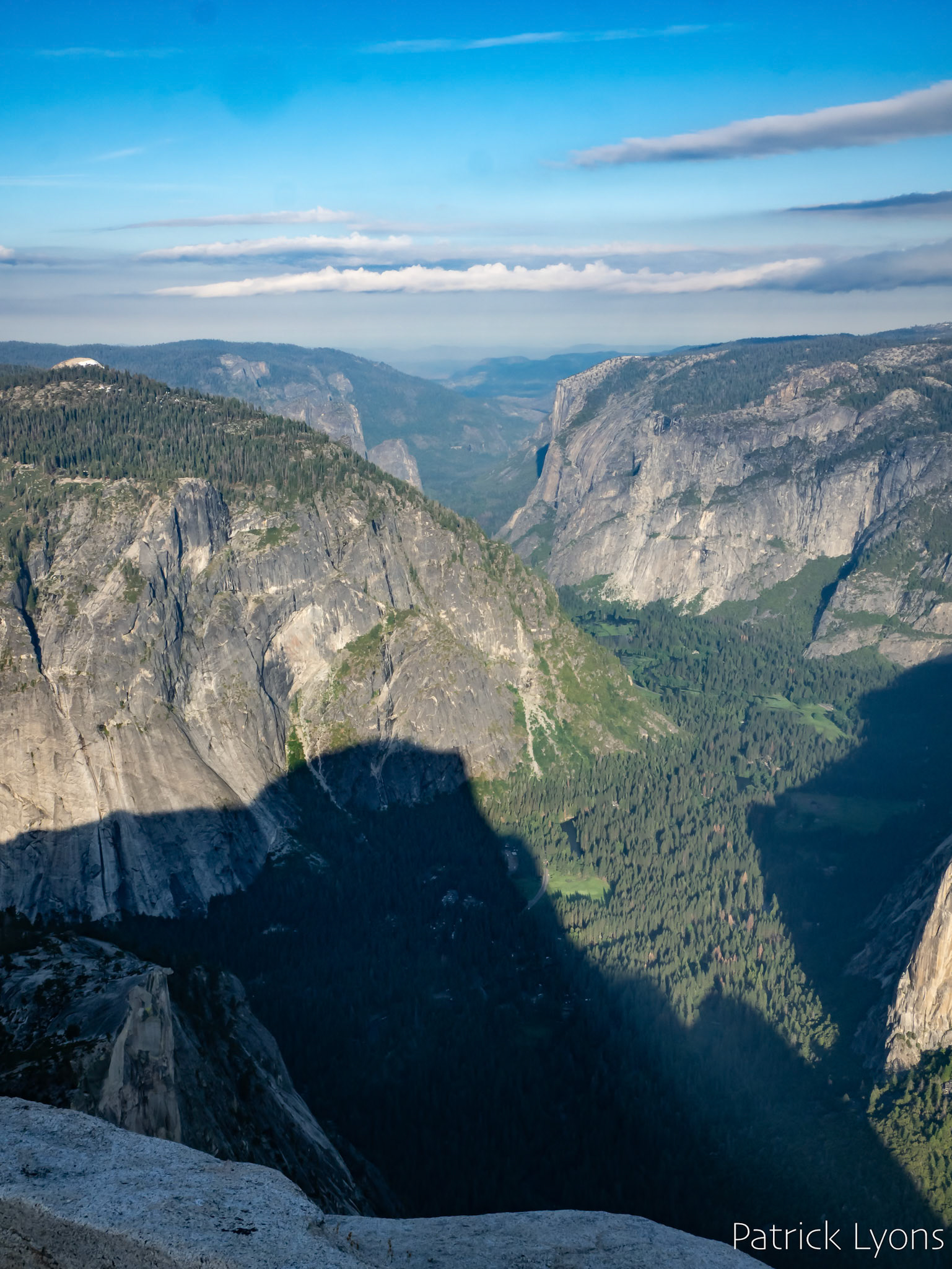 Shadow of Half Dome on Yosemite Valley