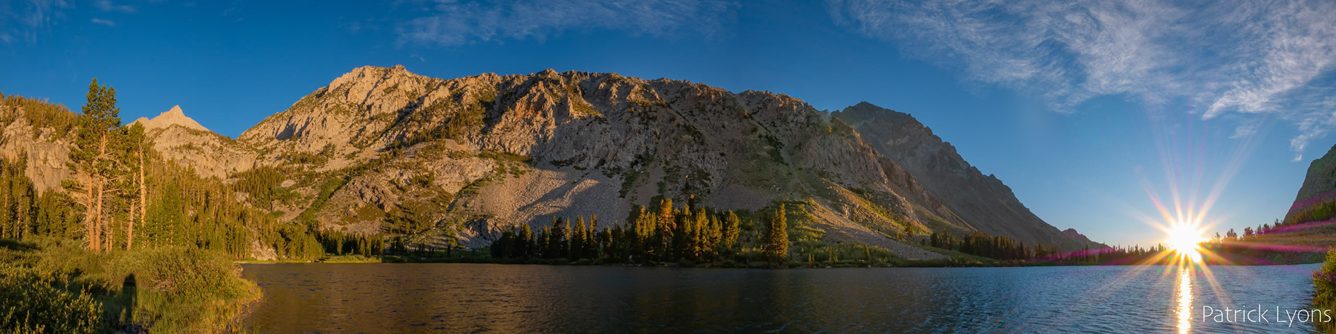 Panorama of Horton Lake in Inyo National Forest