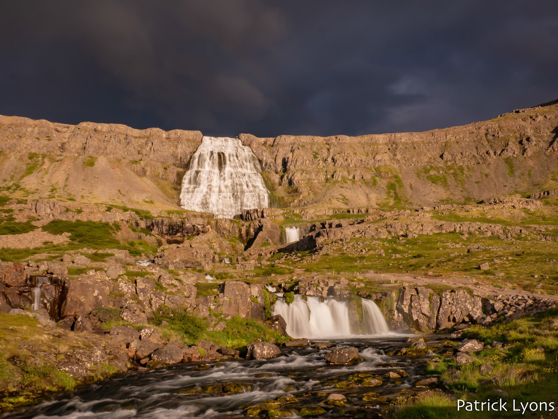 Dynjandi waterfall in West Fjordlands of Iceland