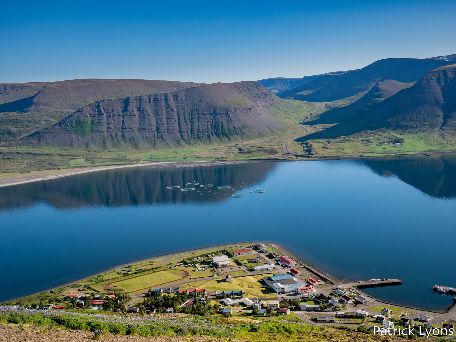 Town and Aquaculture Farm in West Fjordlands