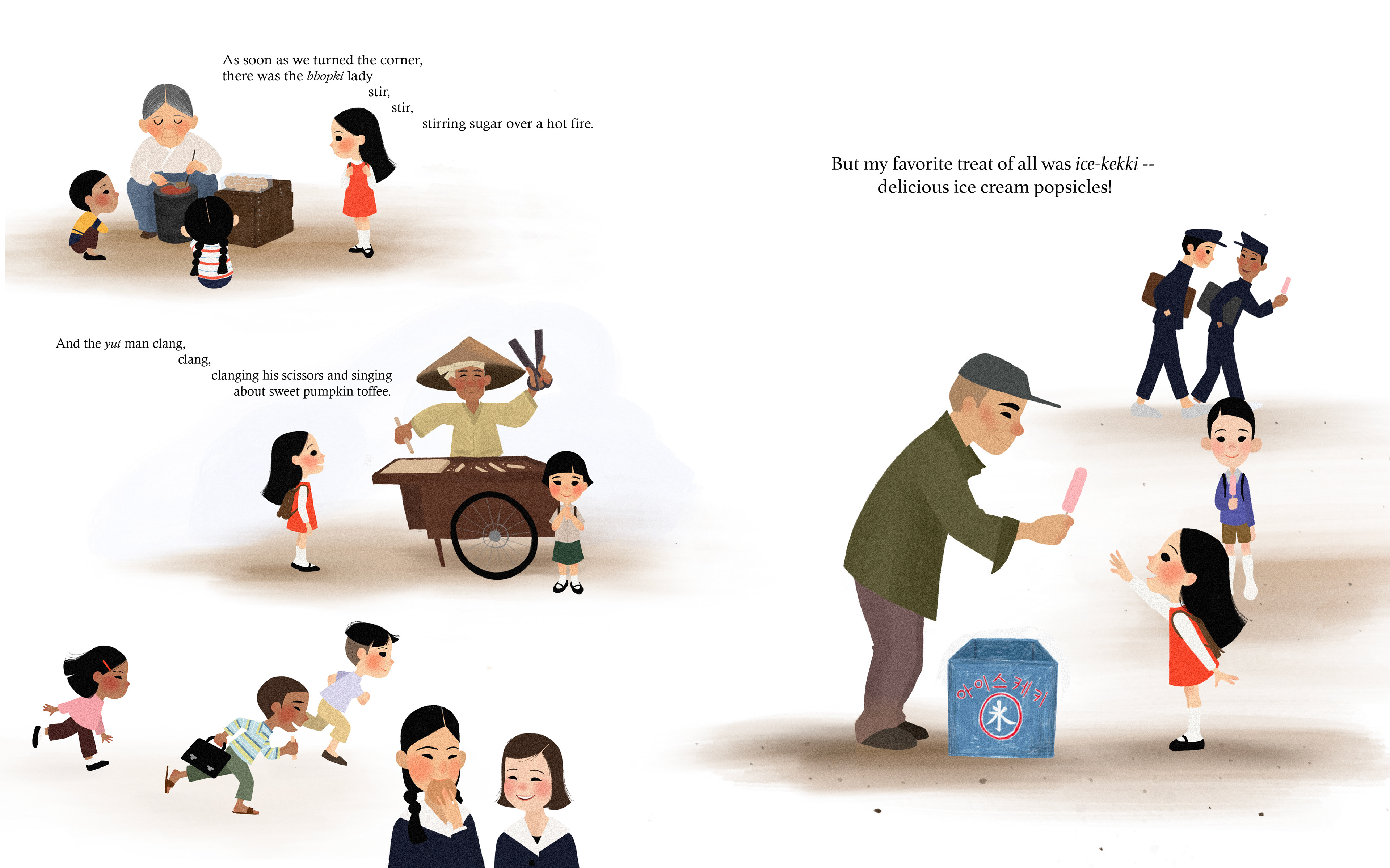 Illustration for personal book project "Soo's Walk Home"