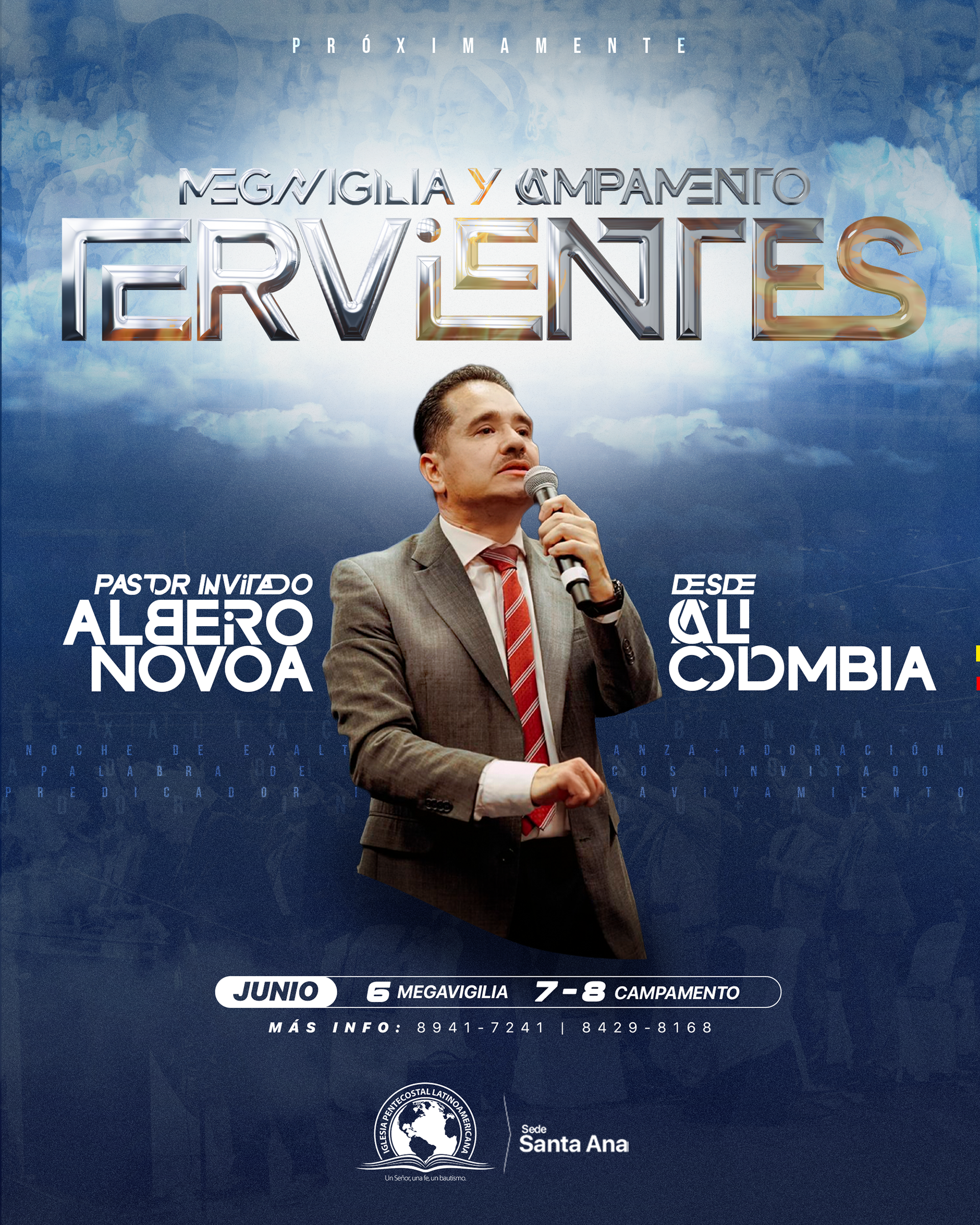 Flyer Pastor Invitado Fervientes 2025