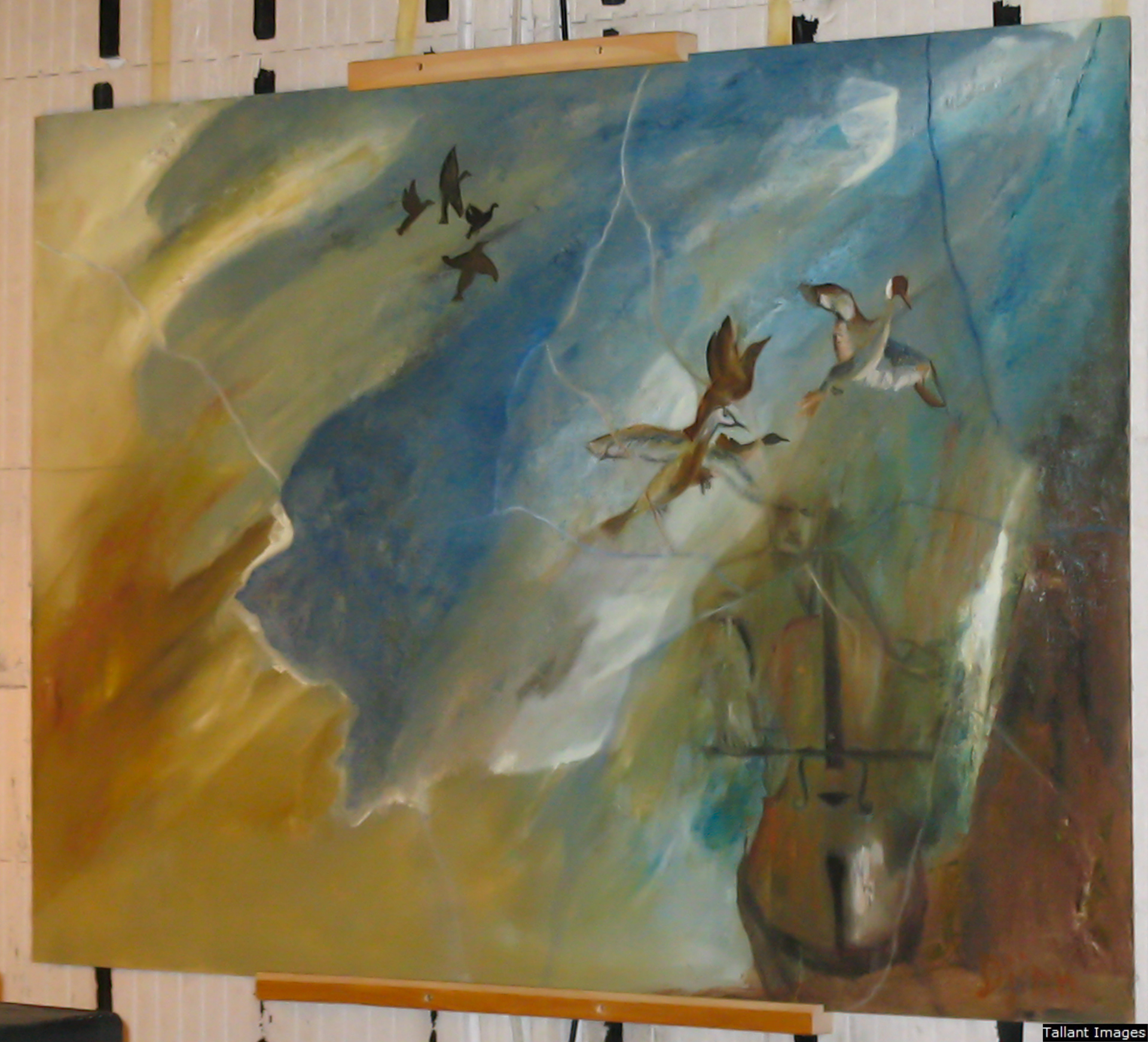 Painting by Ginette Bertrand made at  Frente Mar