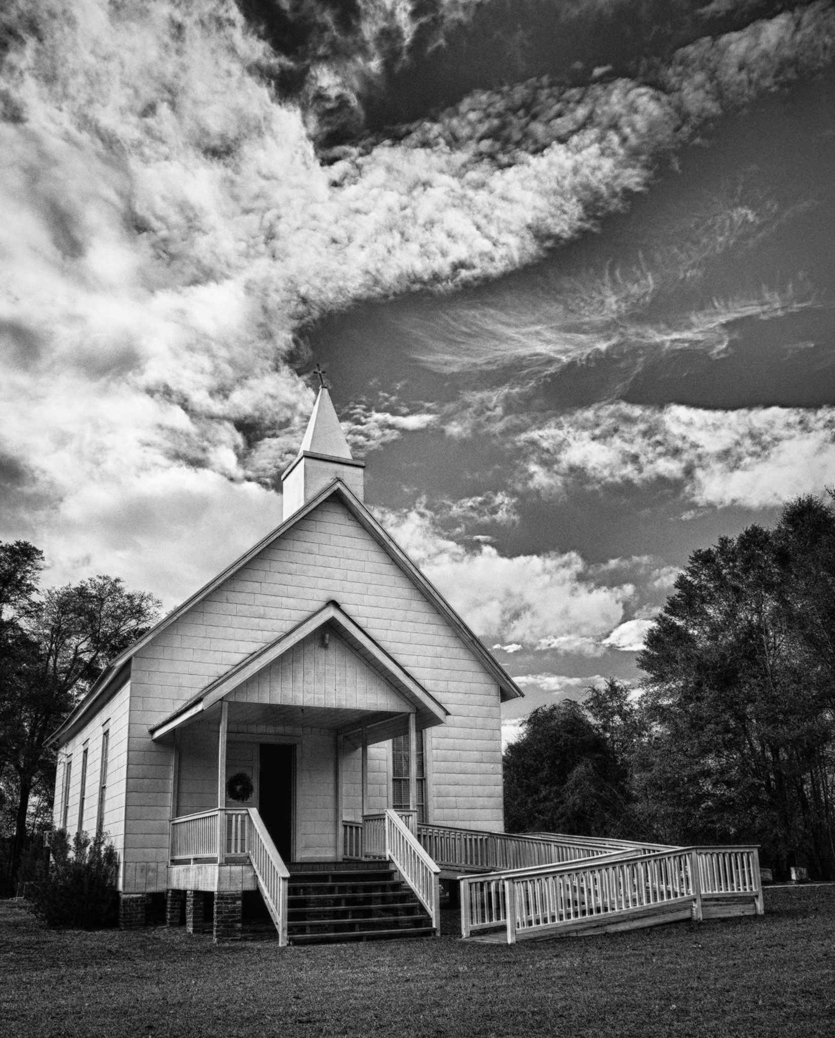 A small, simple church in rural south Georgia.