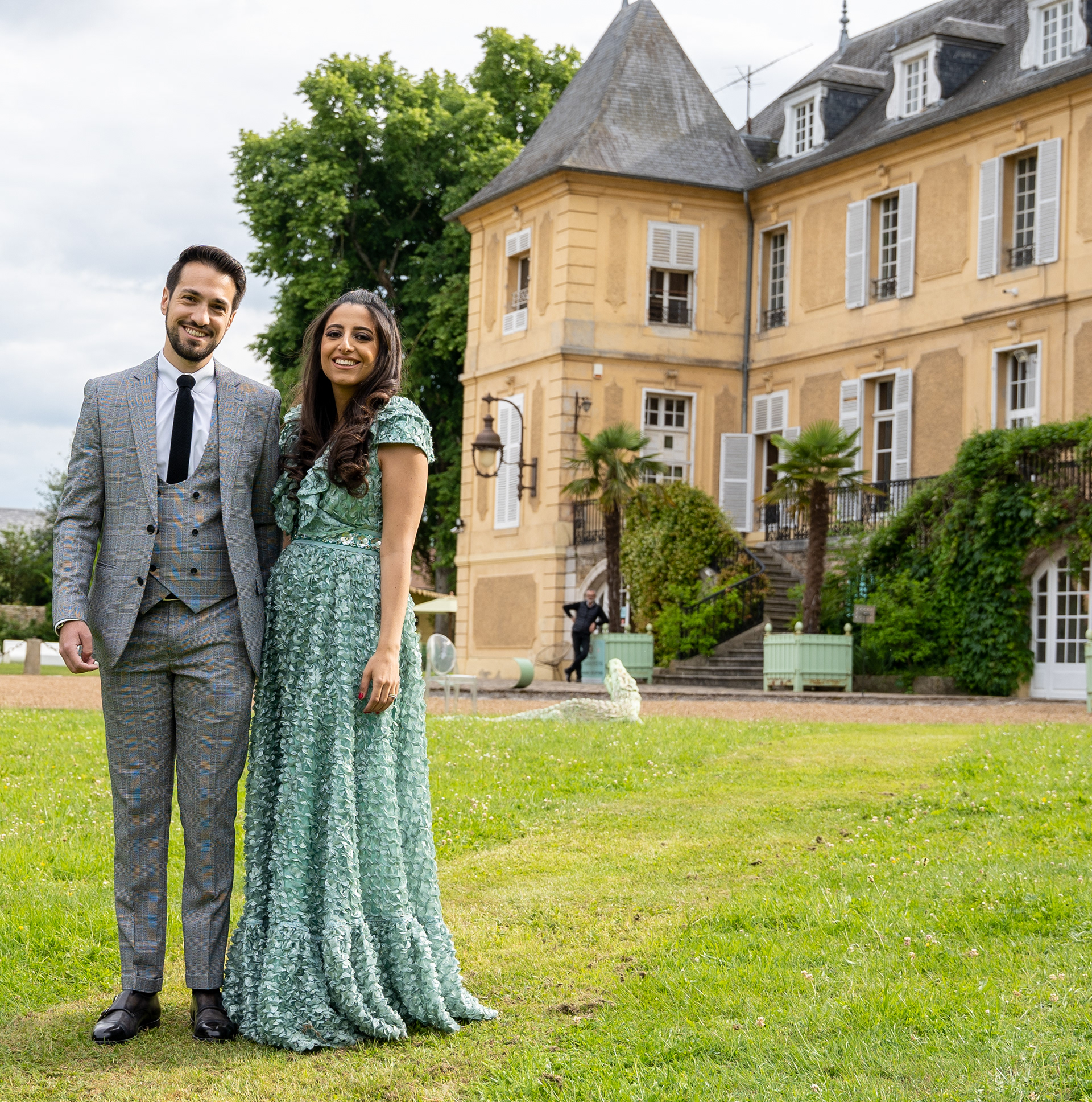 Photo devant le château de Vaugrigneuse