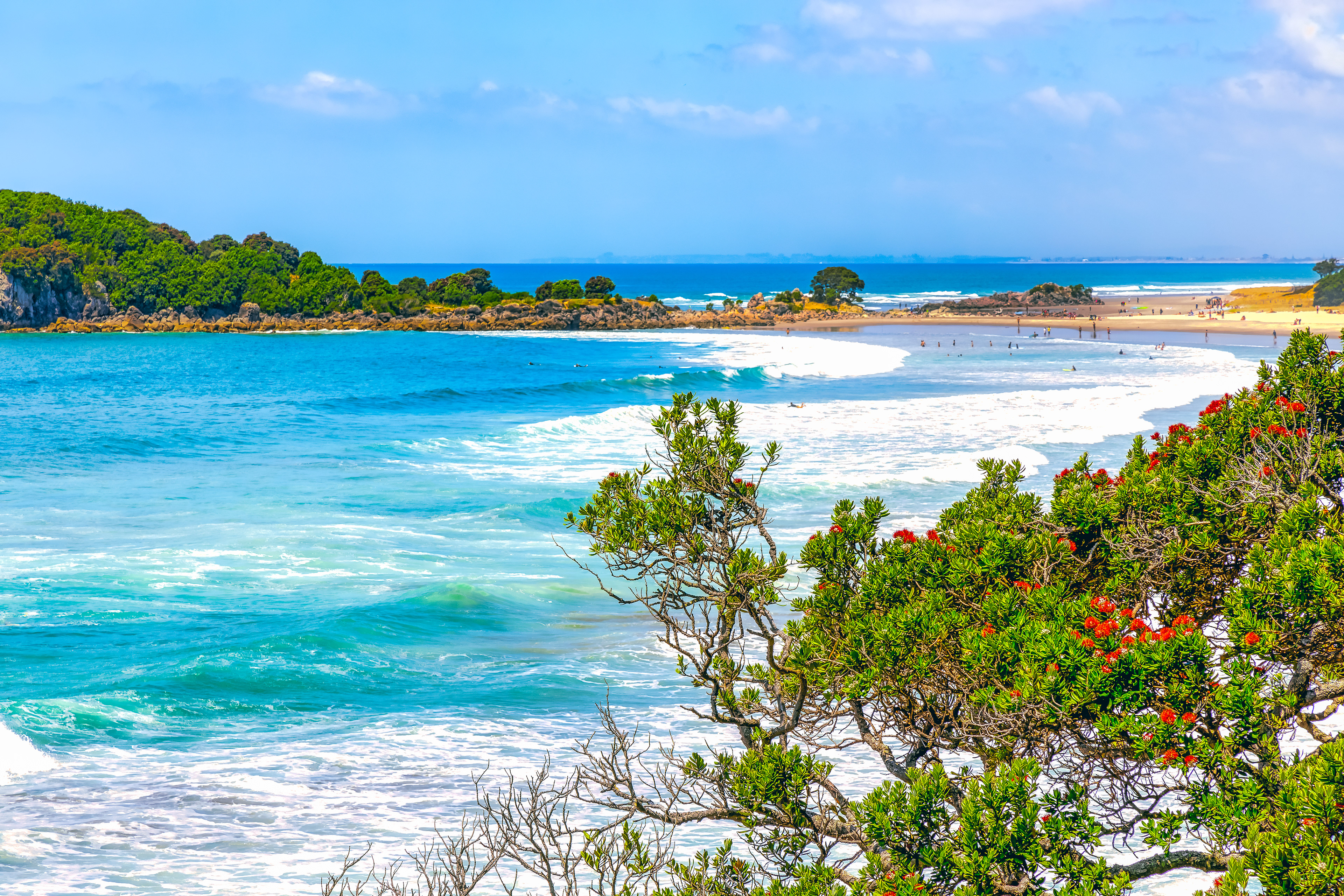 Seaside resort Mount Manganui in the Bay of Plenty region    