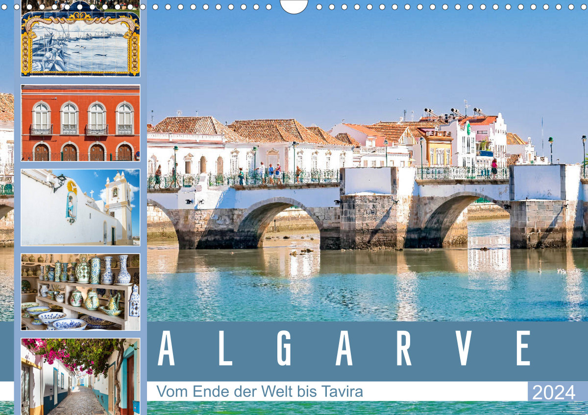 Kalender 2024 -Impressionen der Algarve zwischen dem Kap Cabo de São Vicente und Tavira.