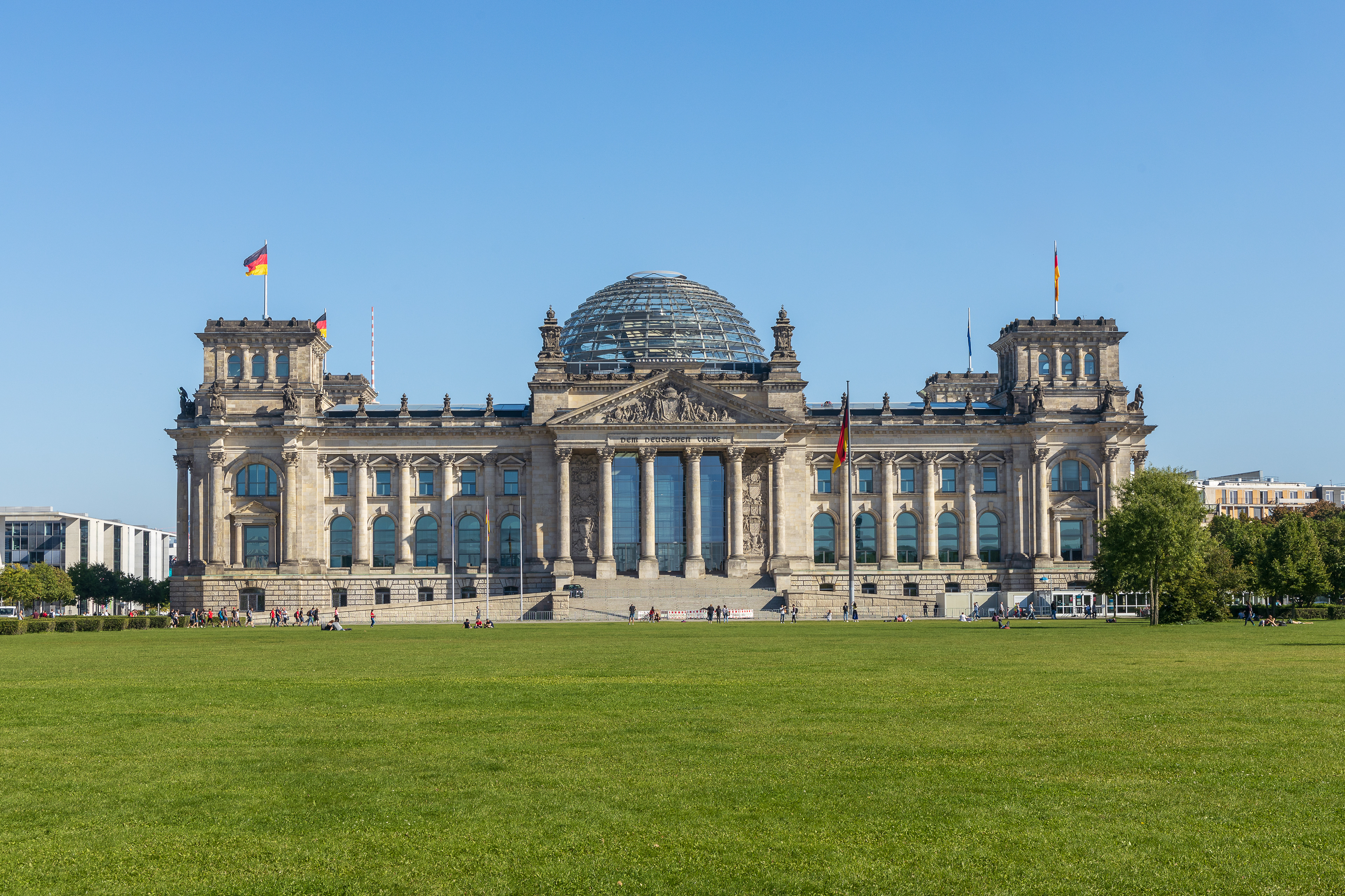 Reichstag building with the seat of the German Bundestag
