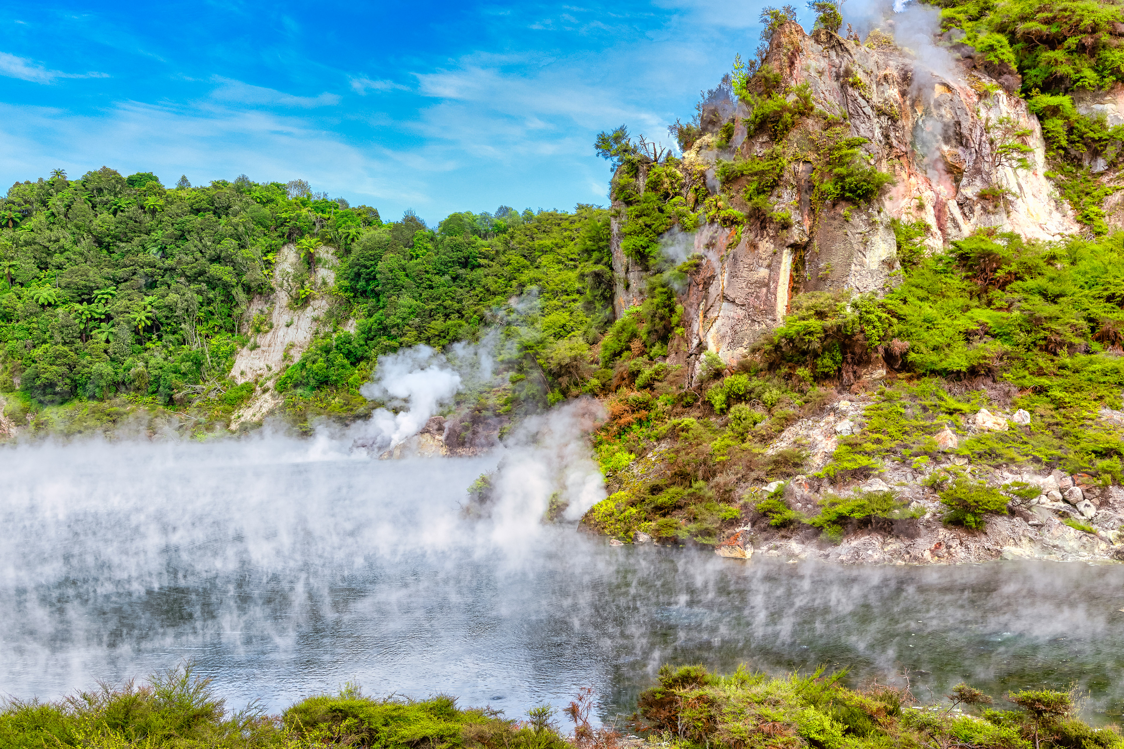 Echo Crater in the Rotorua Waimangu Volcanic Valley  