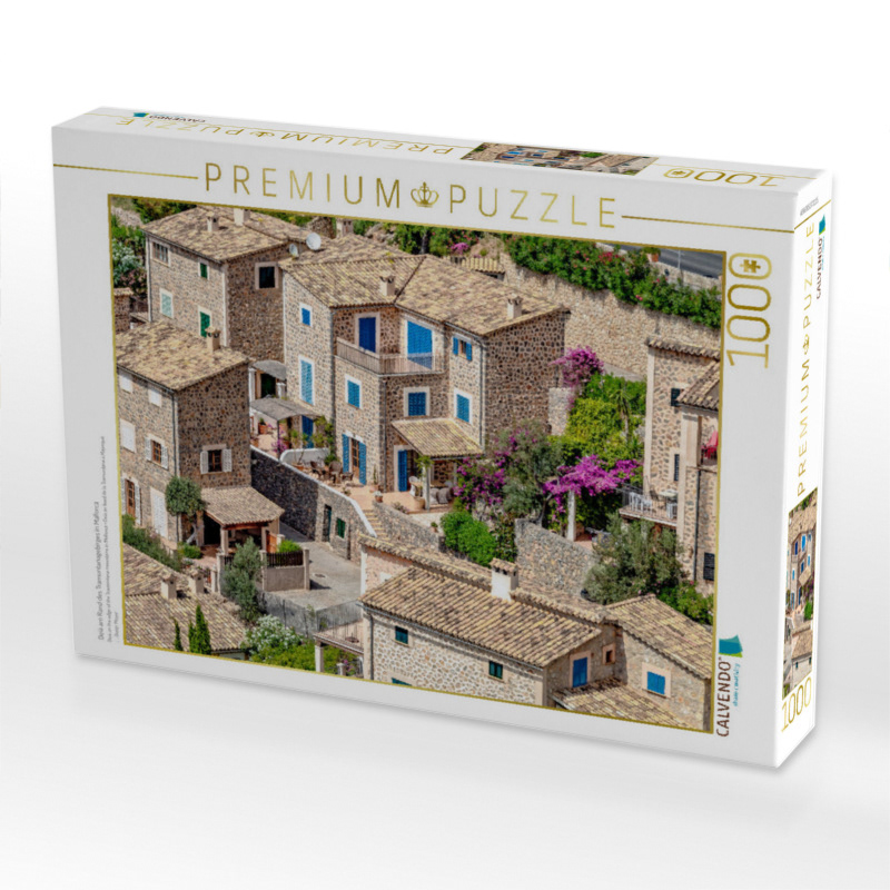 Puzzle 1000 Teile - Deià am Rand des Tramuntanagebirges in Mallorca