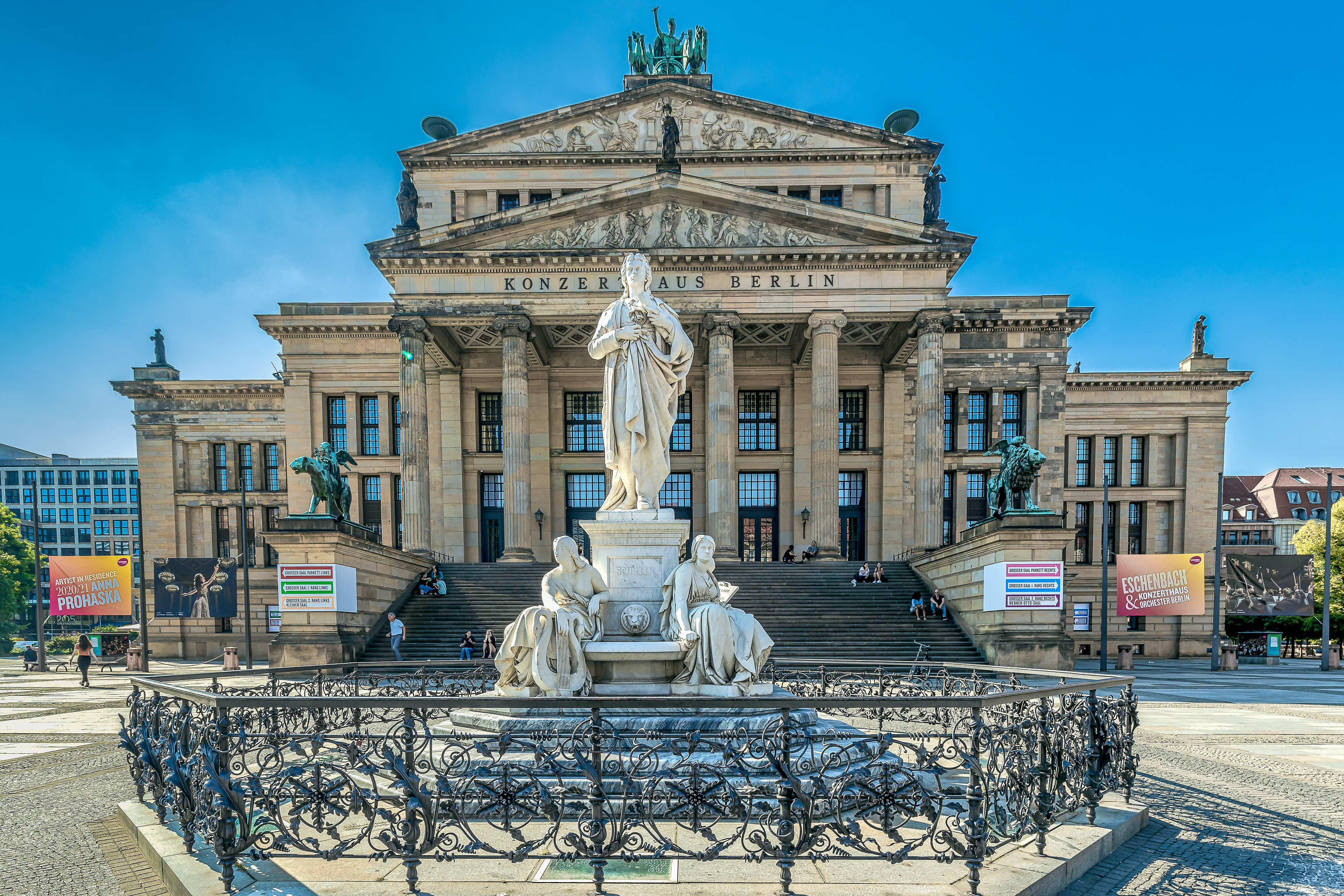 Berlin concert hall with the Schiller Fountain