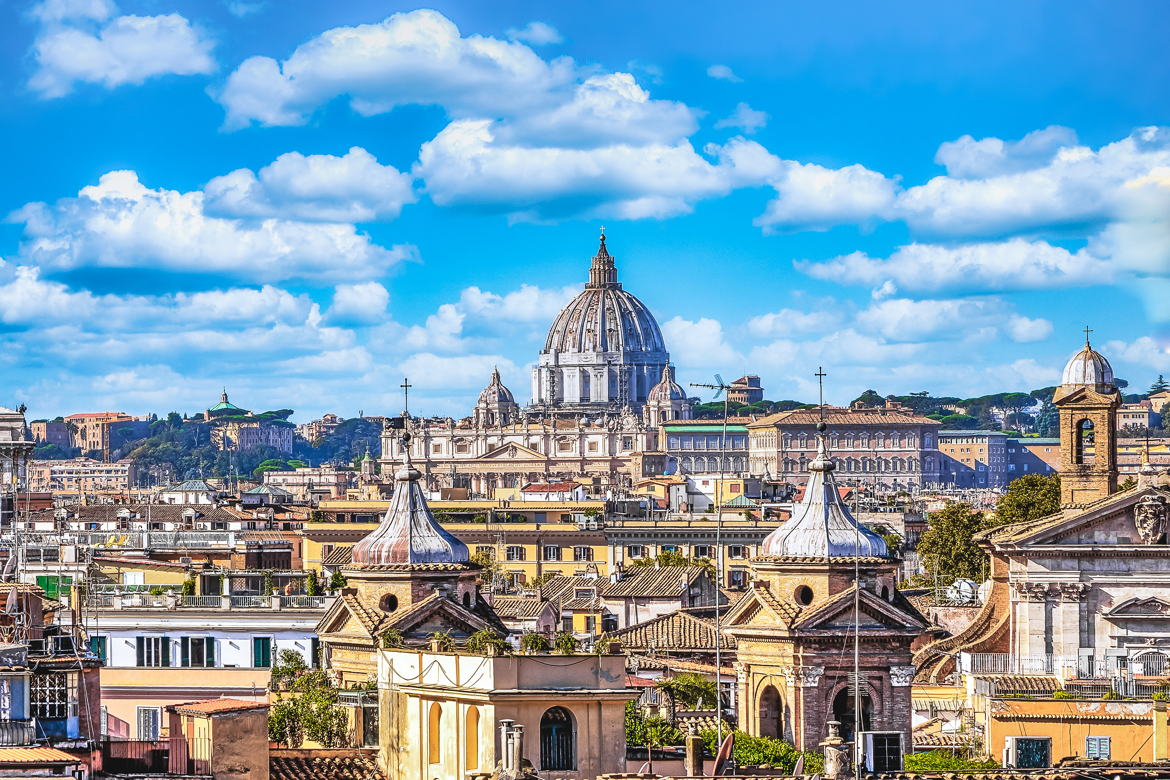 Blick auf den Petersdom von der Terrazza del Pincio
