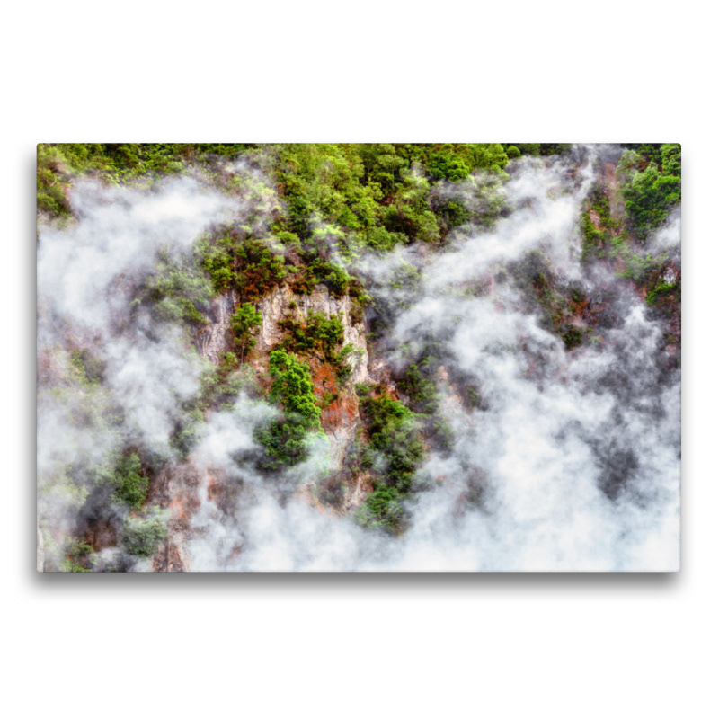 Textilleinwand - Neuseeland - Heiße Quellen & Geysire Rotorua Waimangu Volcanic Valley