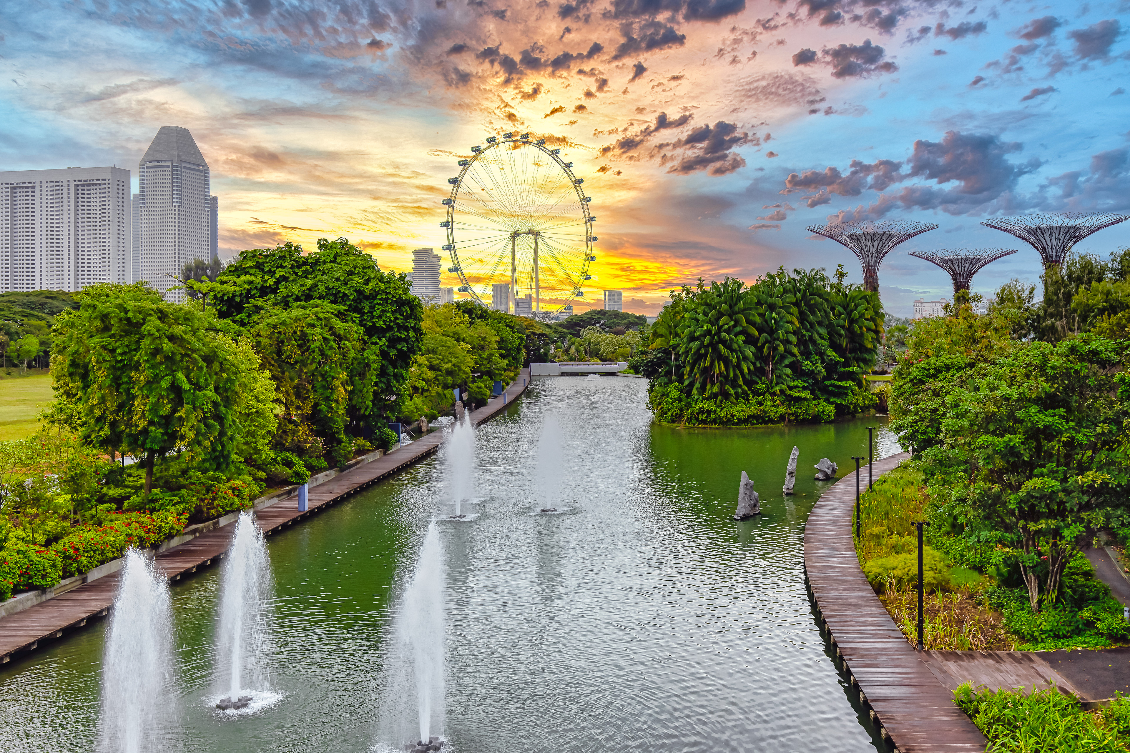 Gardens by the Bay und dem Singapur Flyer