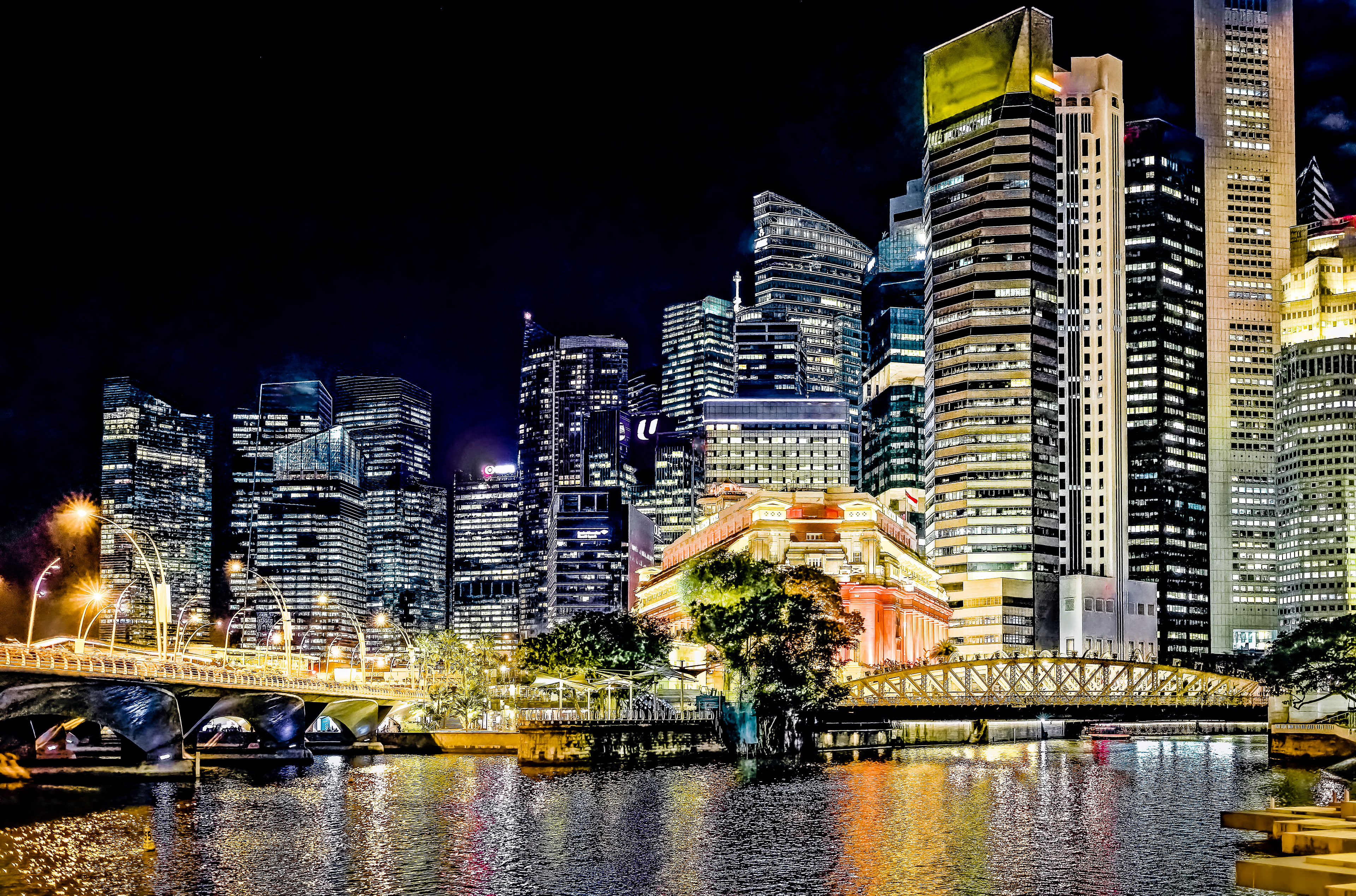 Singapur River und Central Business District