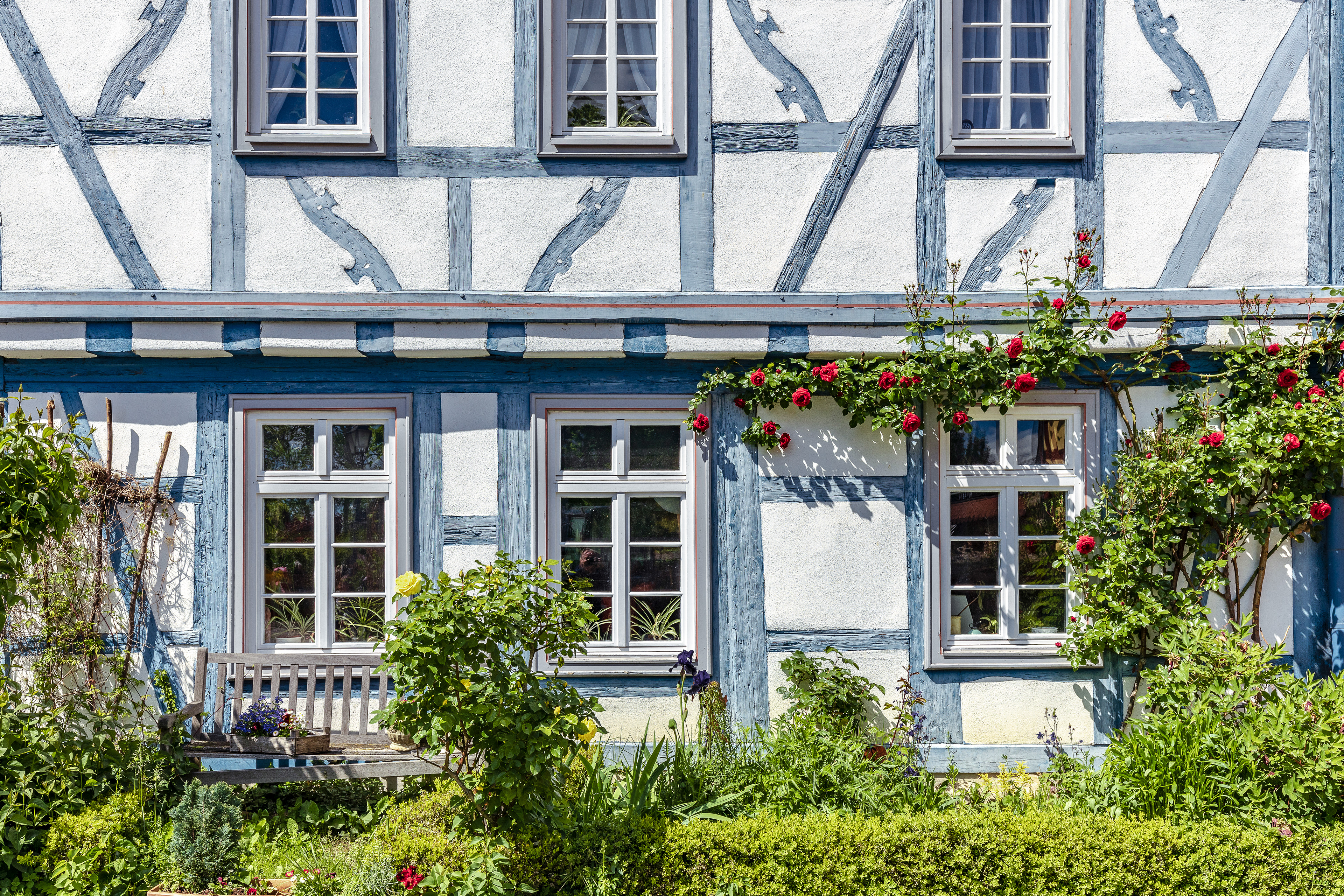 Fachwerkhaus in der Altstadt von Eltville am Rhein im Rheingau