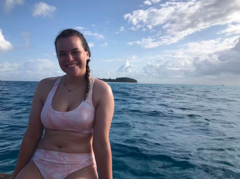 me in front of Bill Gate's supposed private island