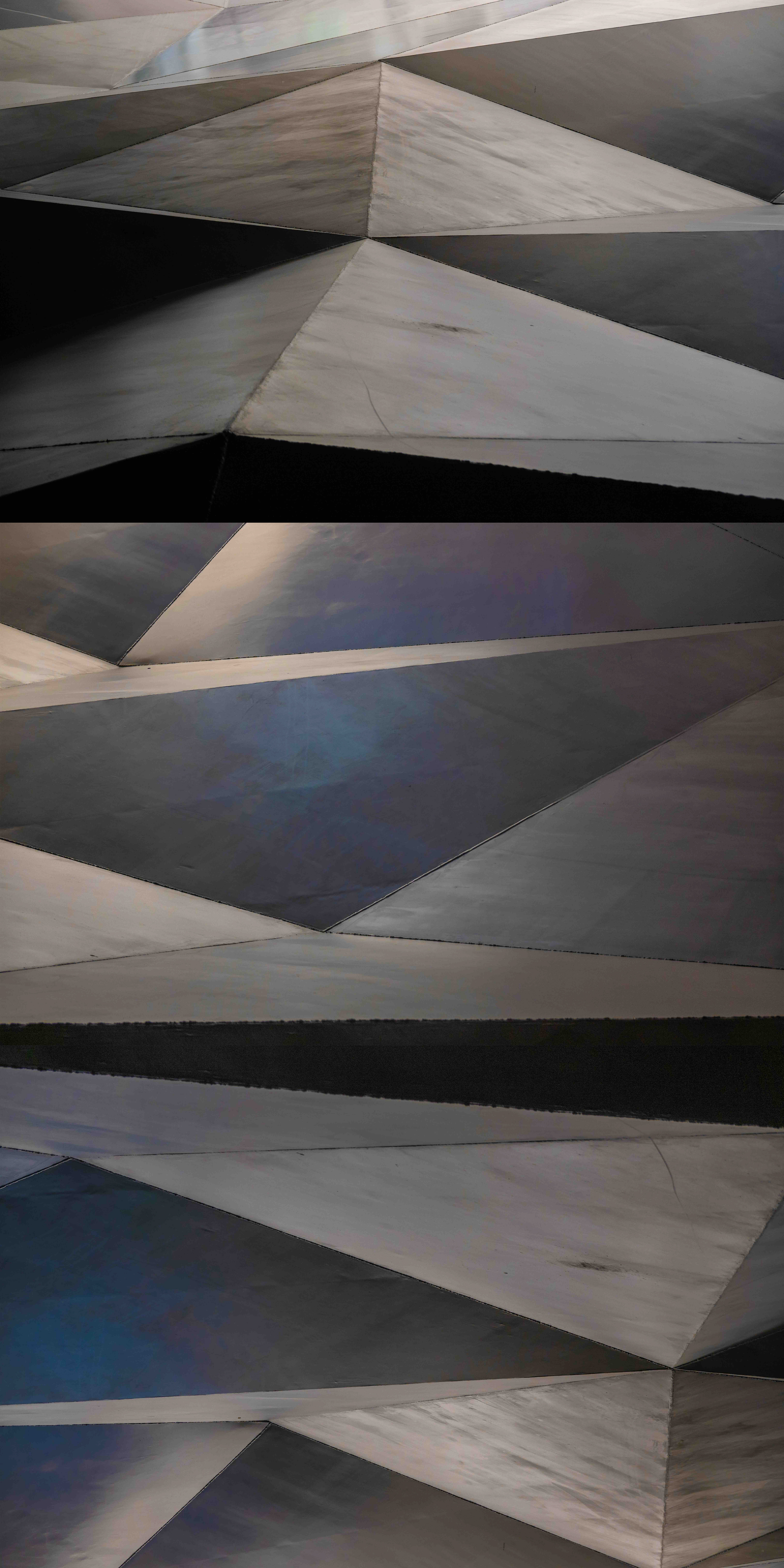 Photomontage Triptych of the ground floor ceiling of the Caixa Forum, Madrid #2