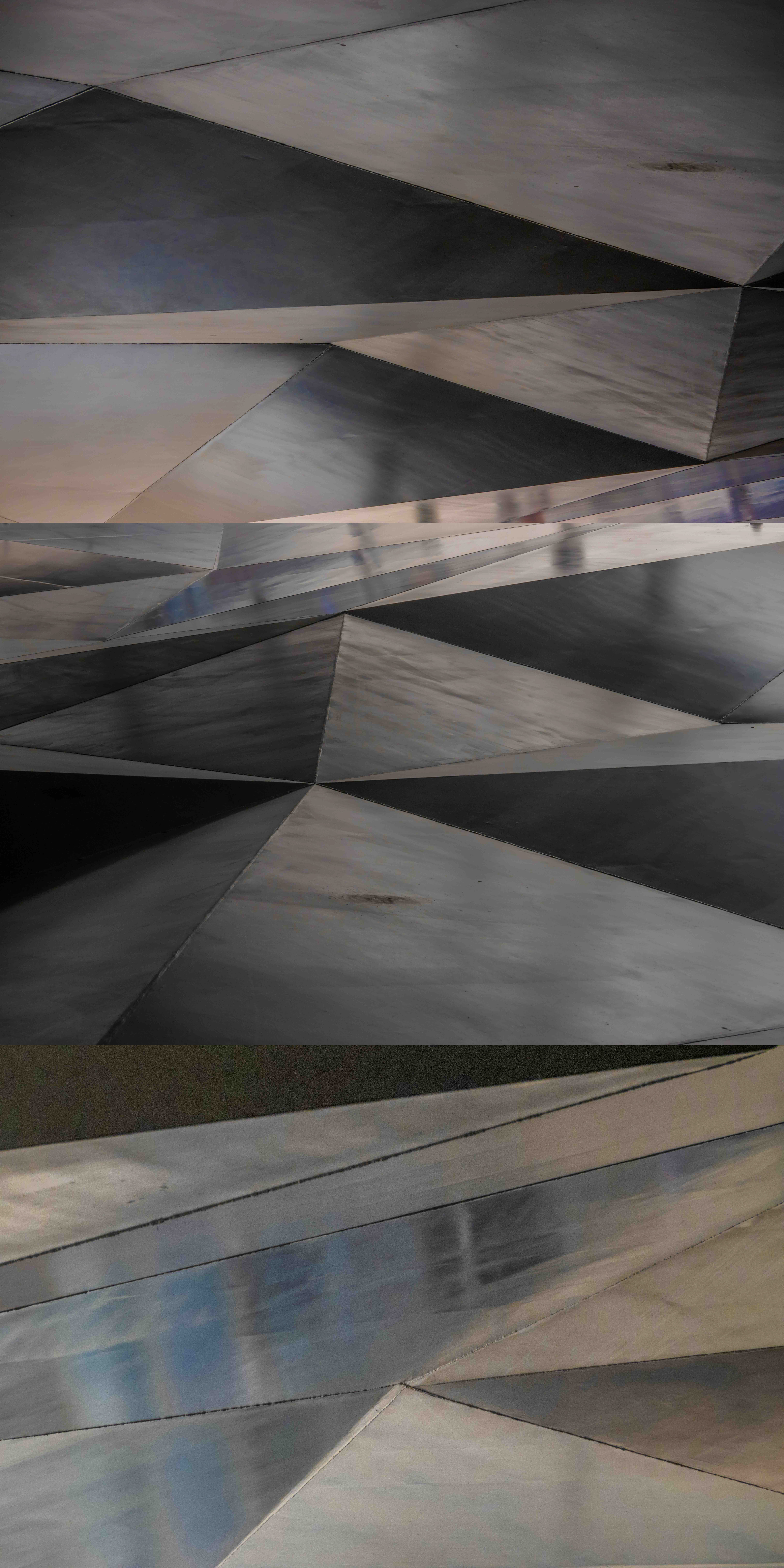 Photomontage Triptych of the ground floor ceiling of the Caixa Forum, Madrid #1