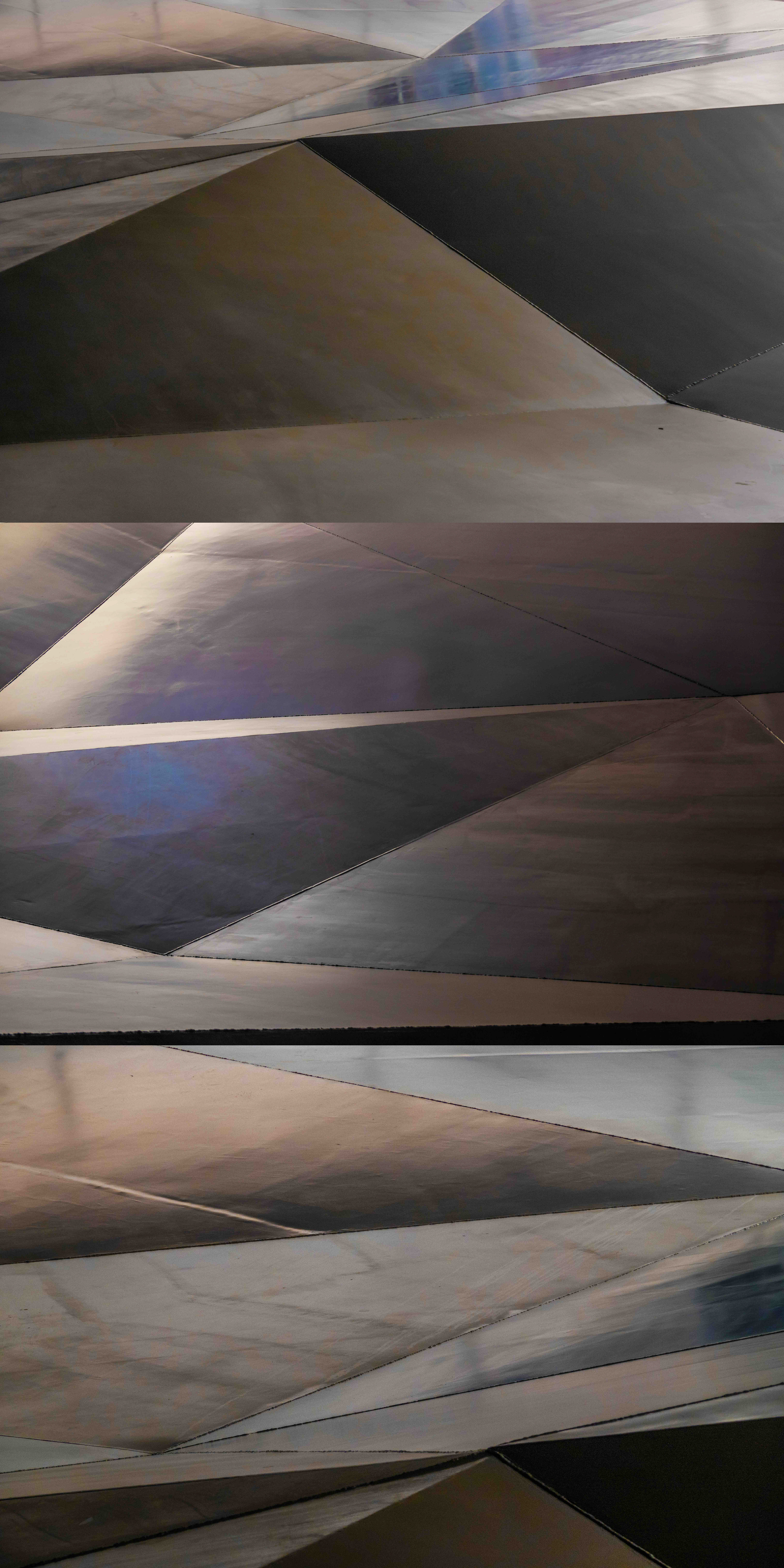 Photomontage Triptych of the ground floor ceiling of the Caixa Forum, Madrid #1