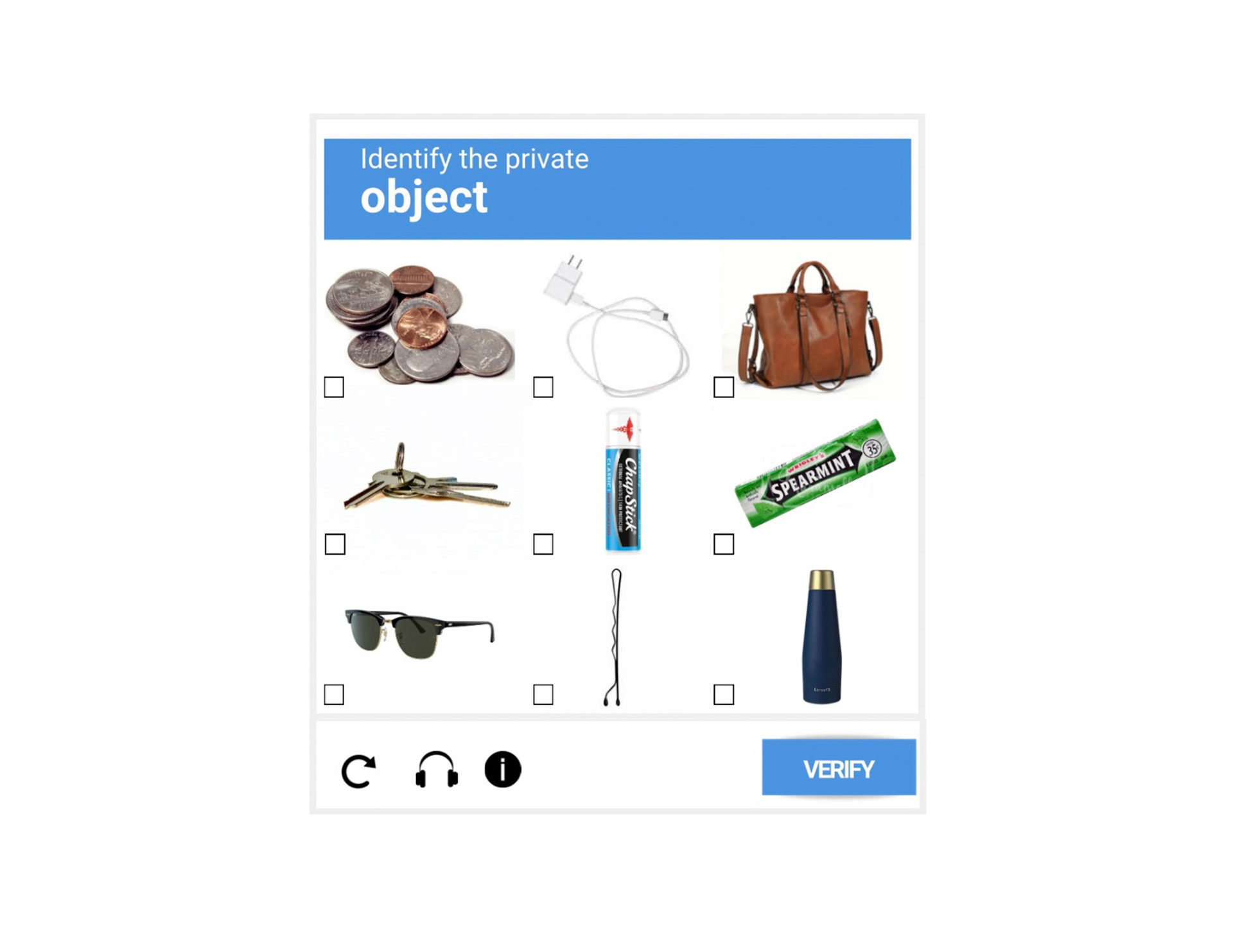 Private or Personal n.1, Reproduced image of an interactive captcha form, 2023